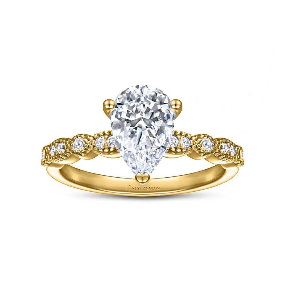 Alymwndw Jewellery Certified Lab Moissanite Ring – Premium Timeless Elegance - Alymwndw