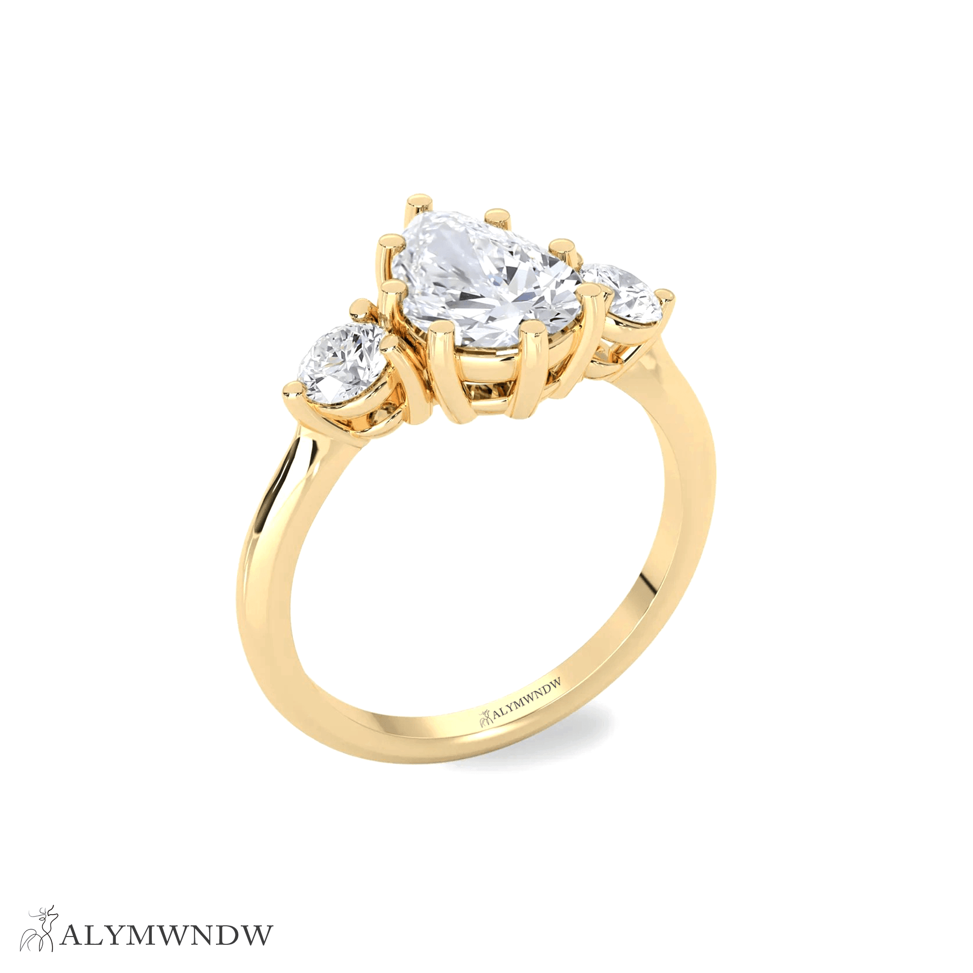 Alymwndw Jewellery Certified Lab Moissanite Ring – Premium Timeless Elegance - Alymwndw