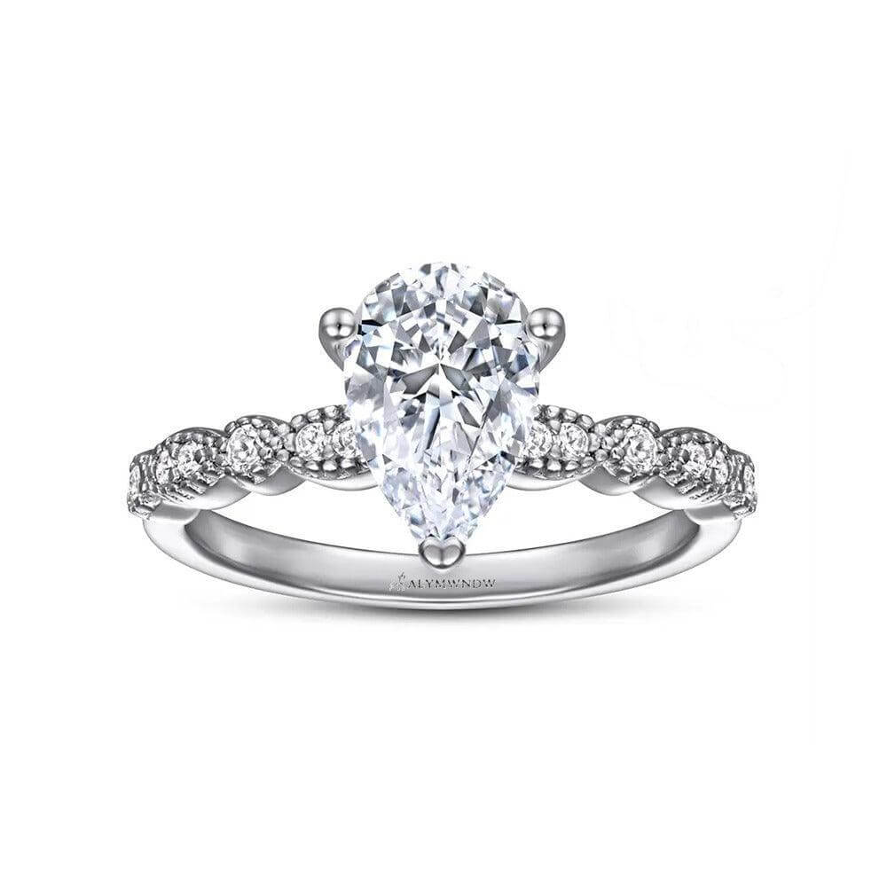 Alymwndw Jewellery Certified Lab Moissanite Ring – Premium Timeless Elegance - Alymwndw