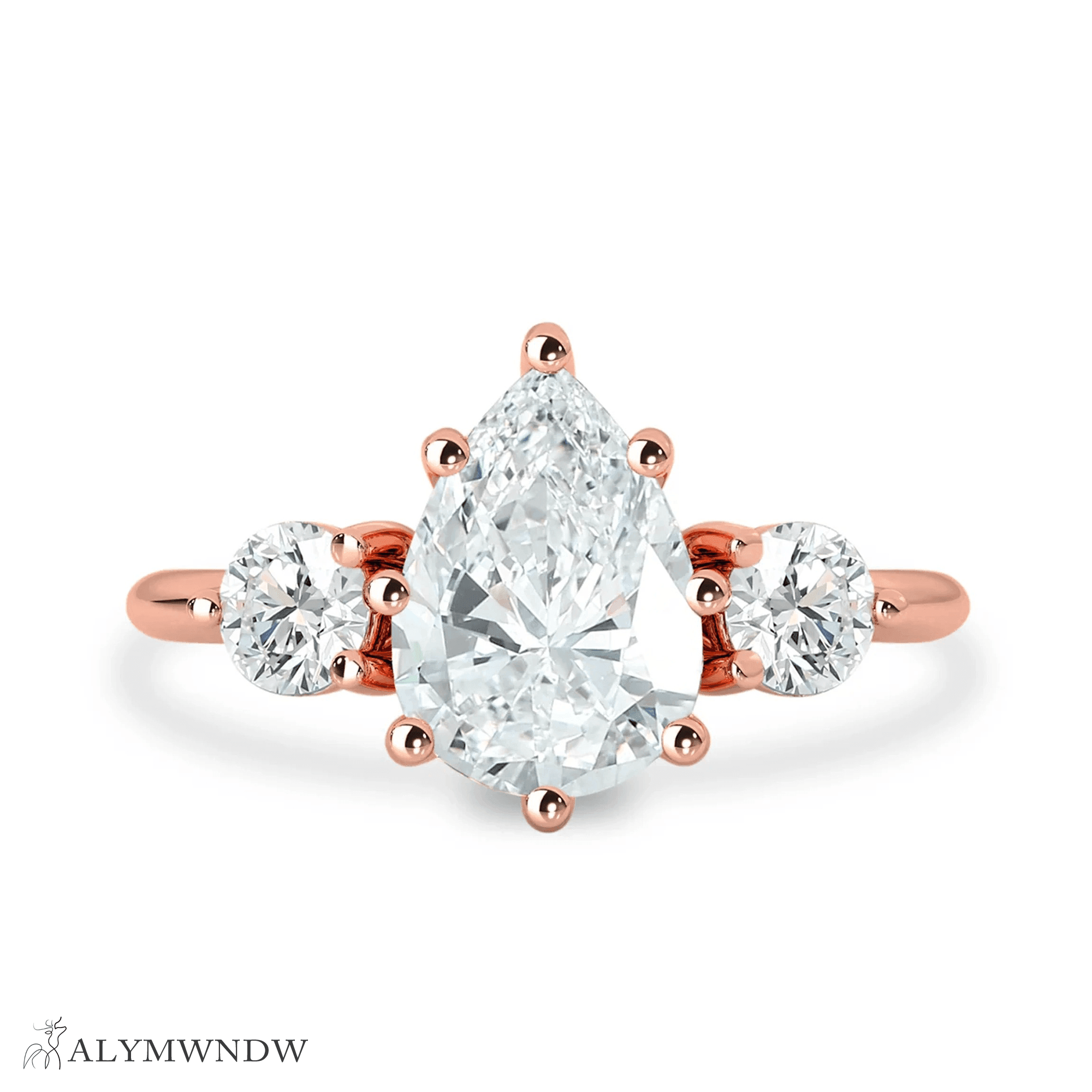 Alymwndw Jewellery Certified Lab Moissanite Ring – Premium Timeless Elegance - Alymwndw