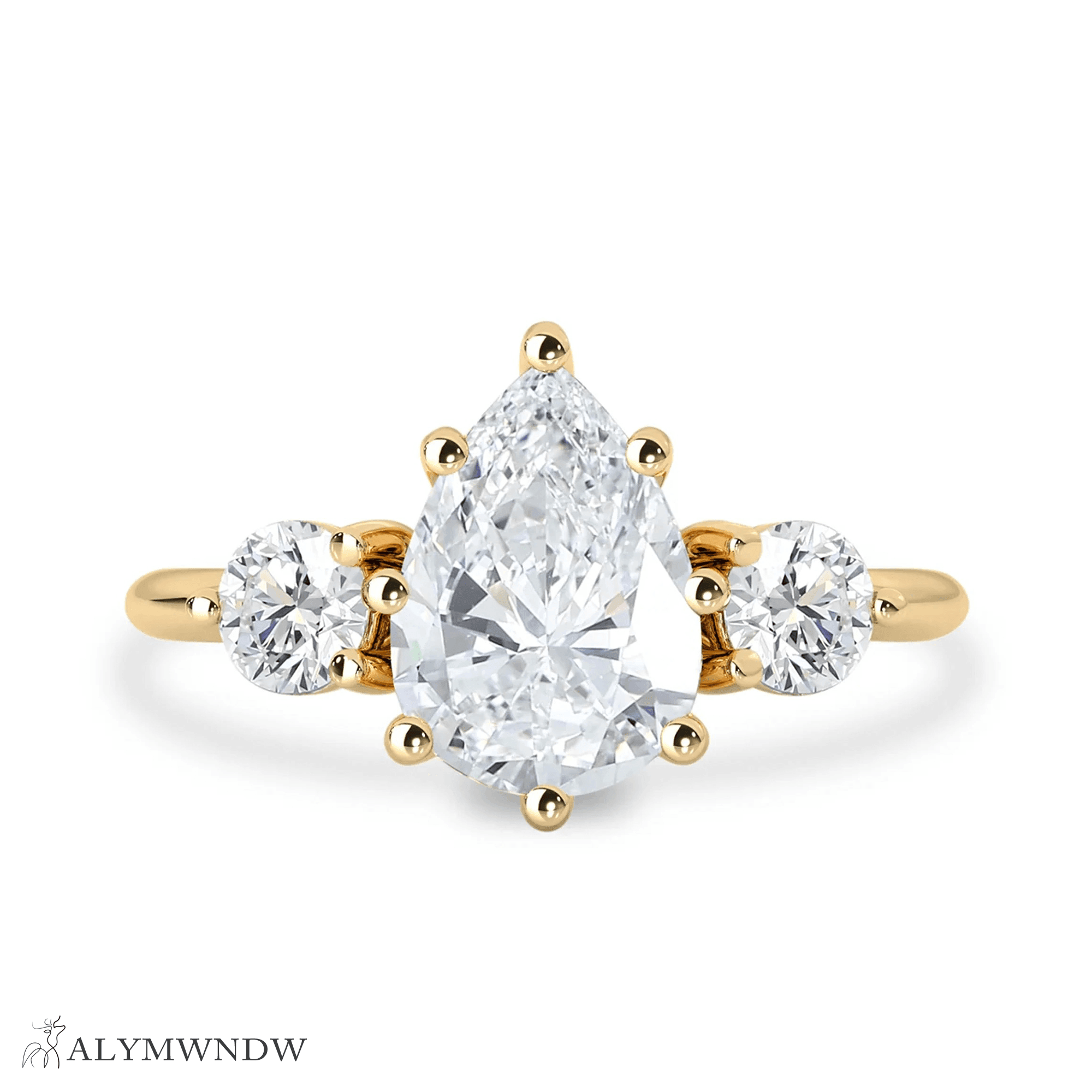 Alymwndw Jewellery Certified Lab Moissanite Ring – Premium Timeless Elegance - Alymwndw