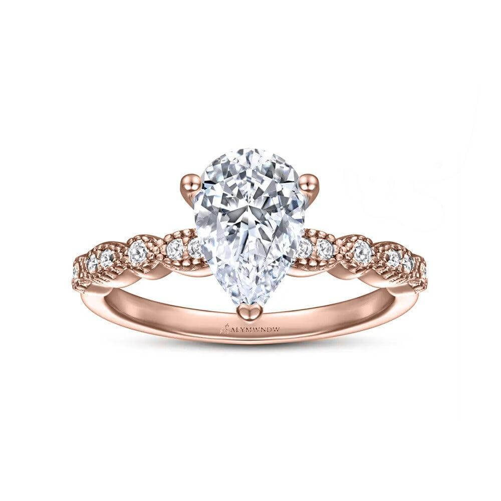 Alymwndw Jewellery Certified Lab Moissanite Ring – Premium Timeless Elegance - Alymwndw