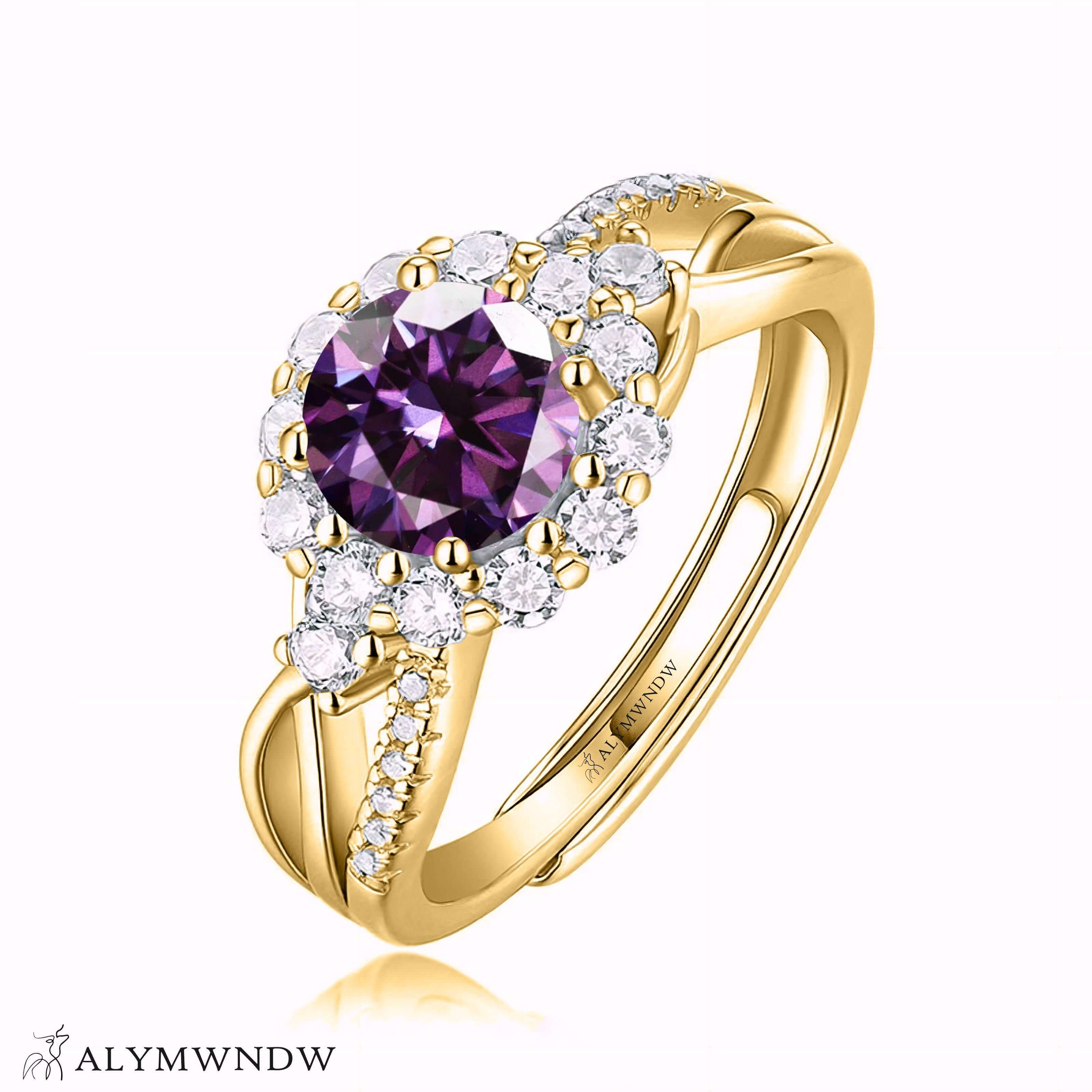 Alymwndw Jewellery Certified Lab Moissanite Ring – Refined Timeless Collection - Alymwndw