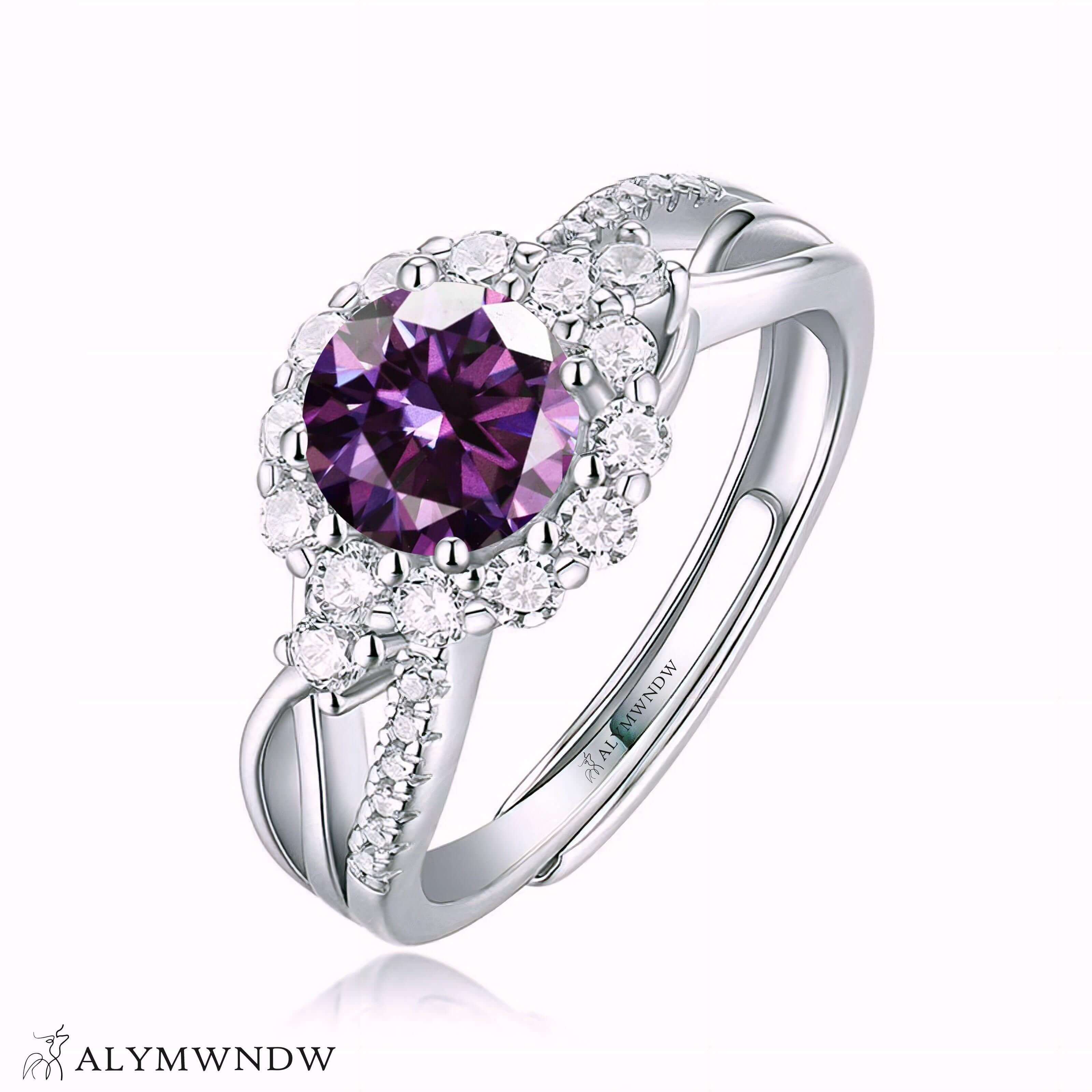 Alymwndw Jewellery Certified Lab Moissanite Ring – Refined Timeless Collection - Alymwndw