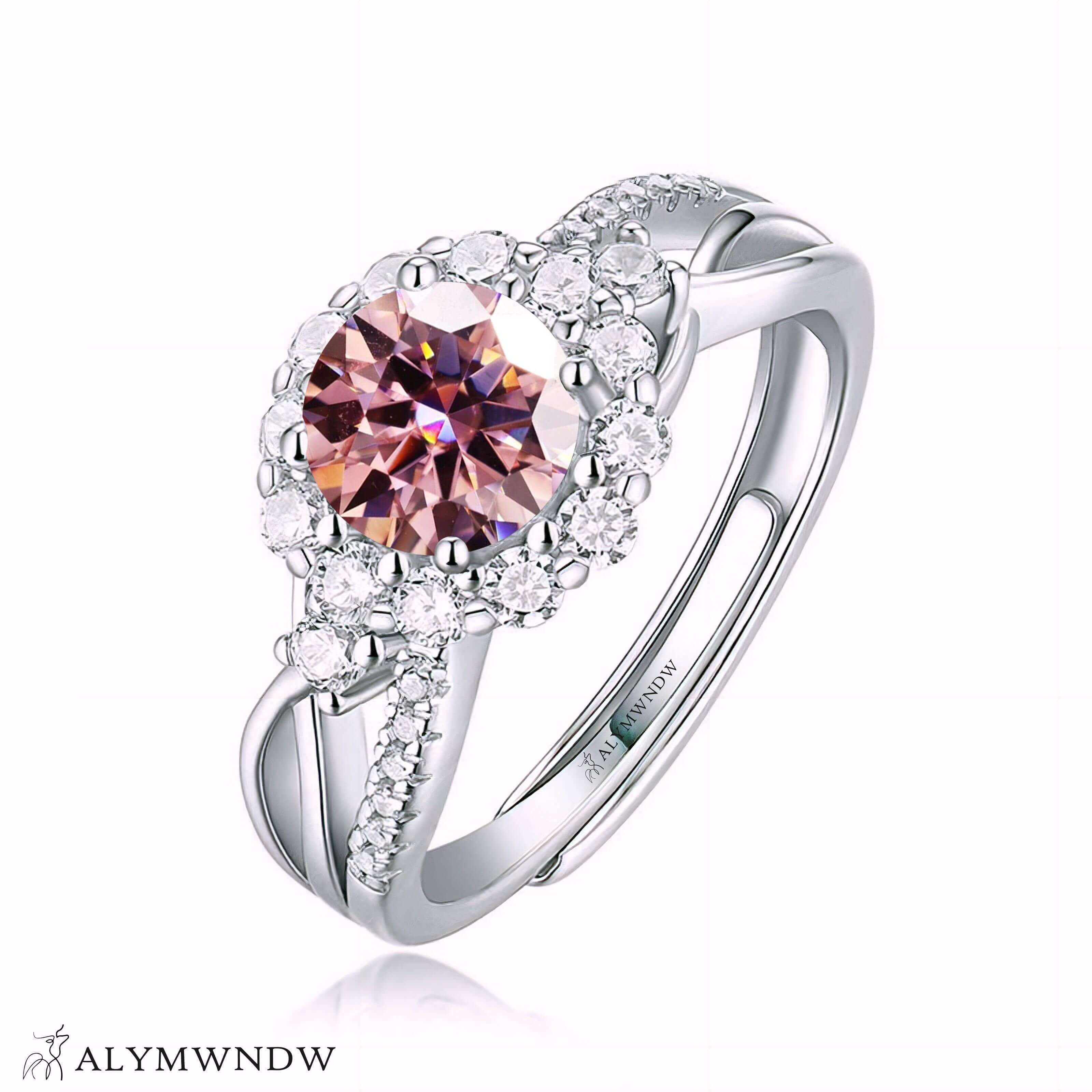 Alymwndw Jewellery Certified Lab Moissanite Ring – Refined Timeless Collection - Alymwndw
