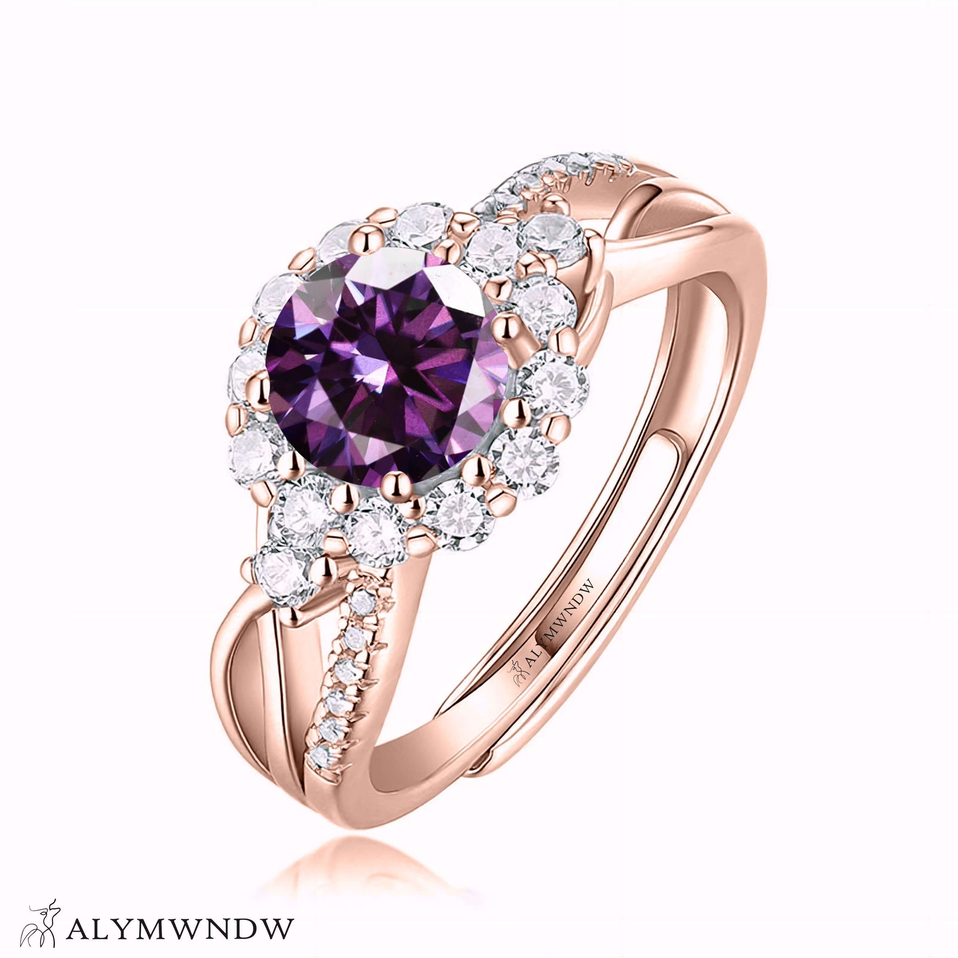Alymwndw Jewellery Certified Lab Moissanite Ring – Refined Timeless Collection - Alymwndw