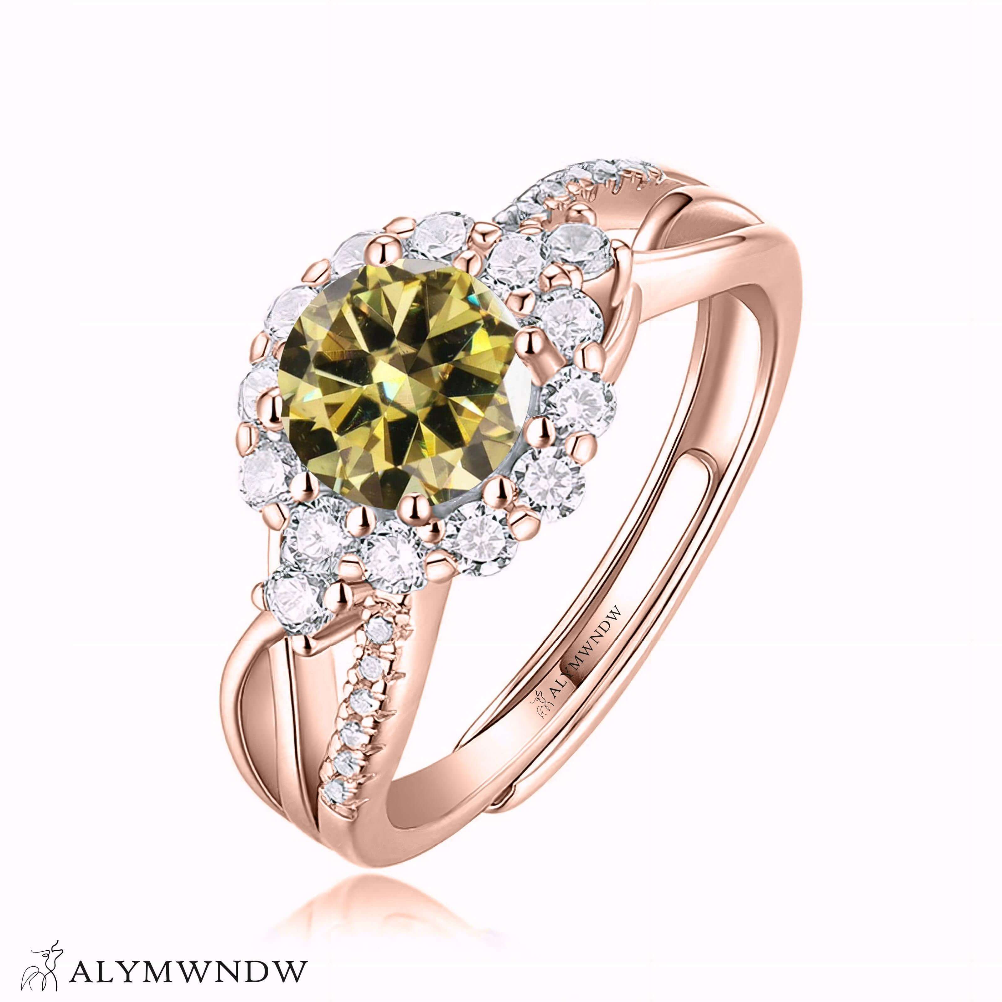 Alymwndw Jewellery Certified Lab Moissanite Ring – Refined Timeless Collection - Alymwndw