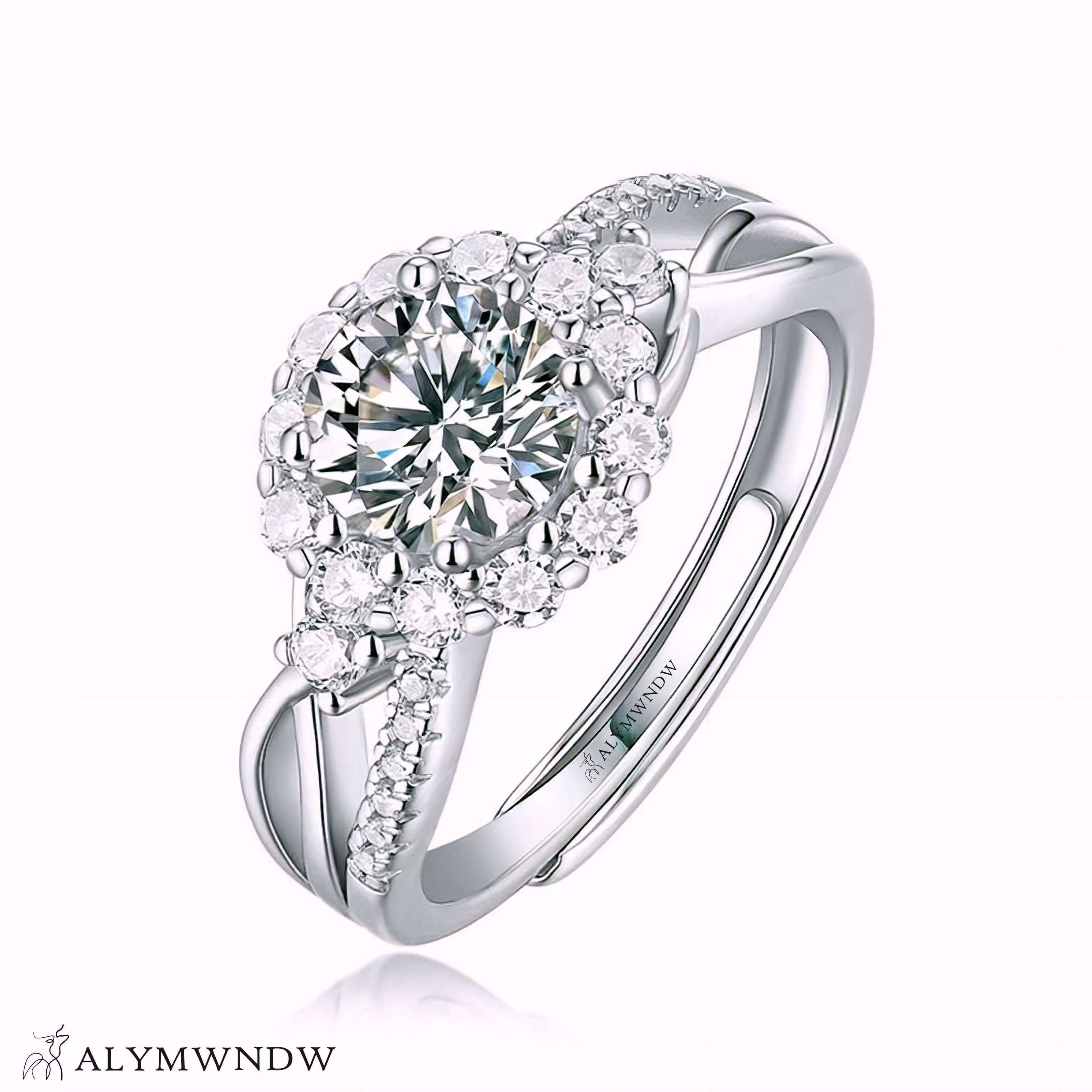 Alymwndw Jewellery Certified Lab Moissanite Ring – Refined Timeless Collection - Alymwndw