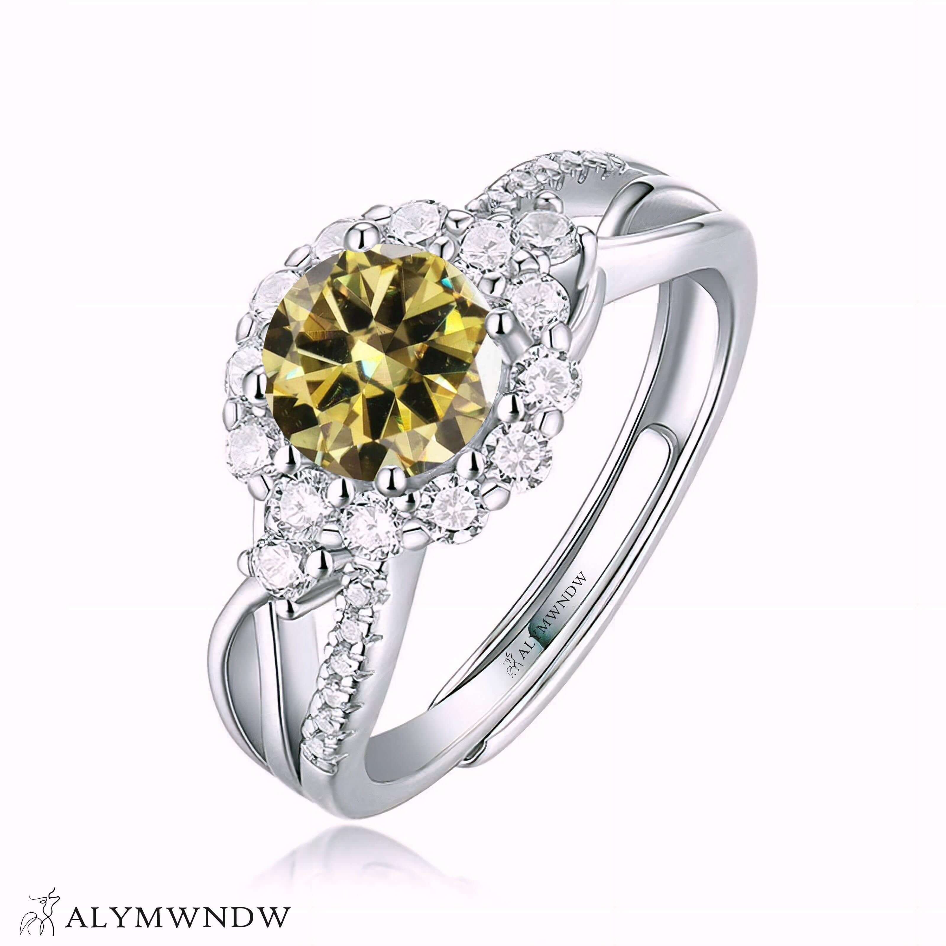 Alymwndw Jewellery Certified Lab Moissanite Ring – Refined Timeless Collection - Alymwndw