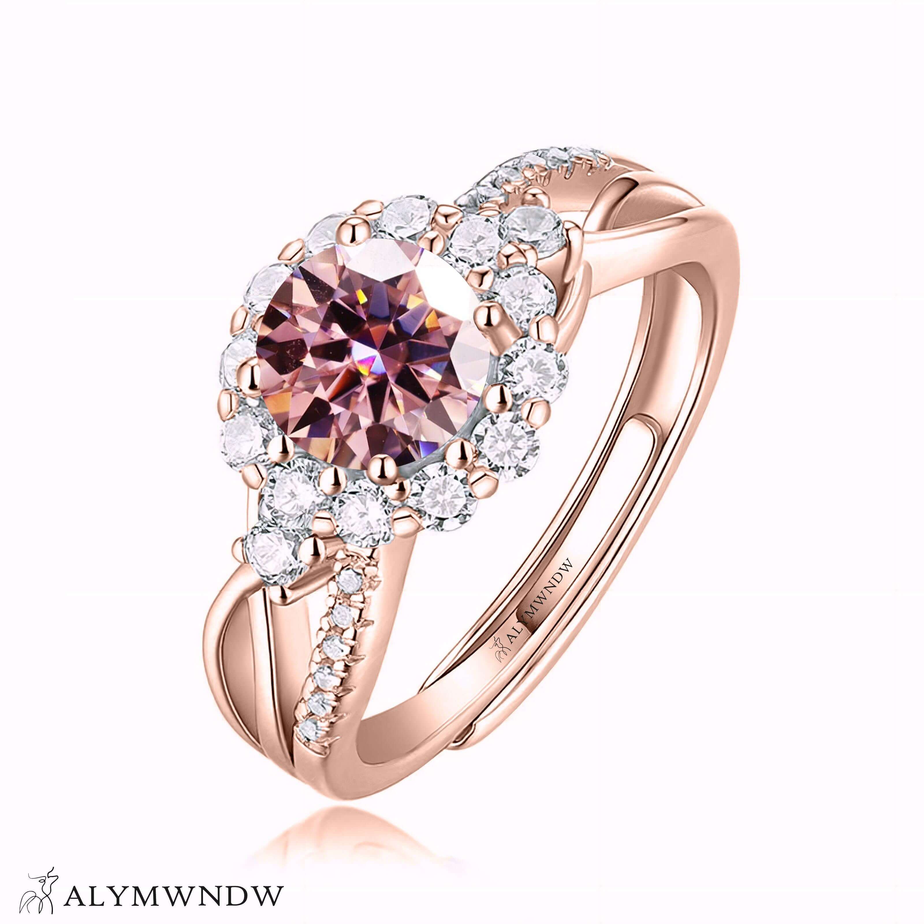 Alymwndw Jewellery Certified Lab Moissanite Ring – Refined Timeless Collection - Alymwndw