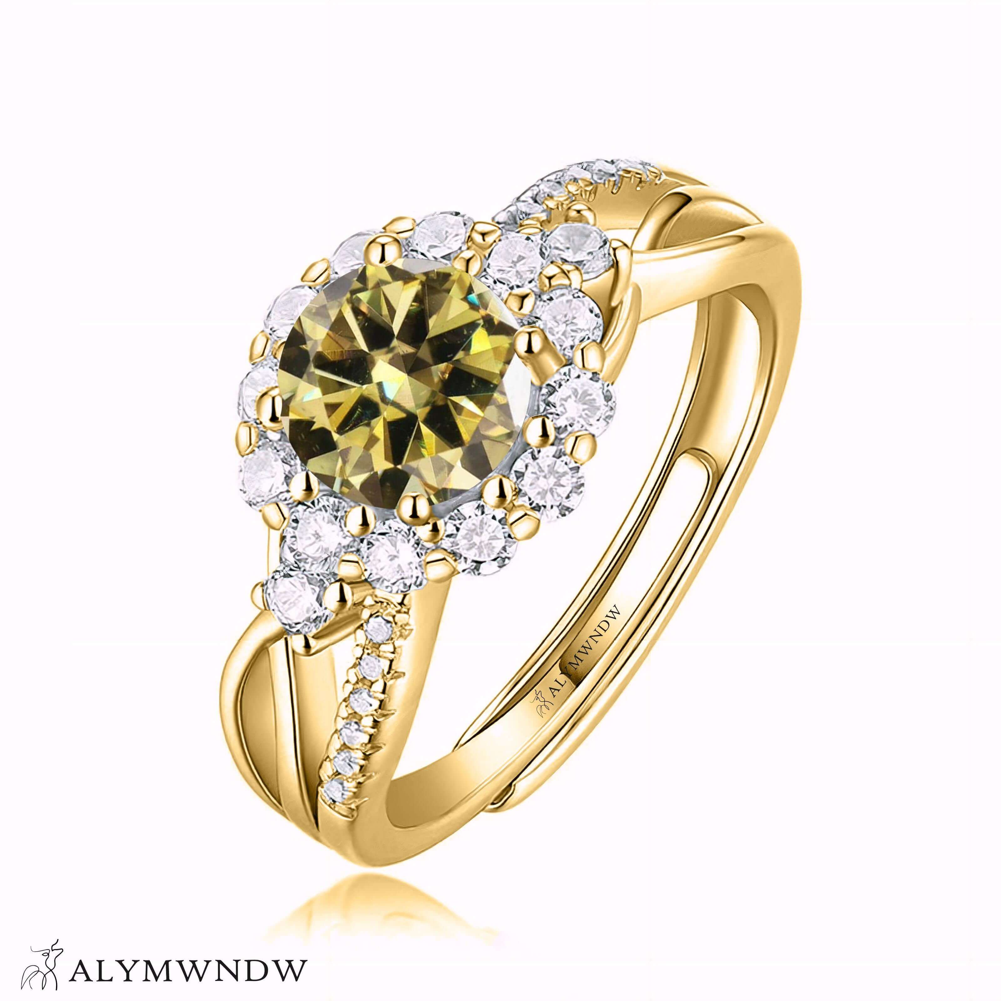 Alymwndw Jewellery Certified Lab Moissanite Ring – Refined Timeless Collection - Alymwndw