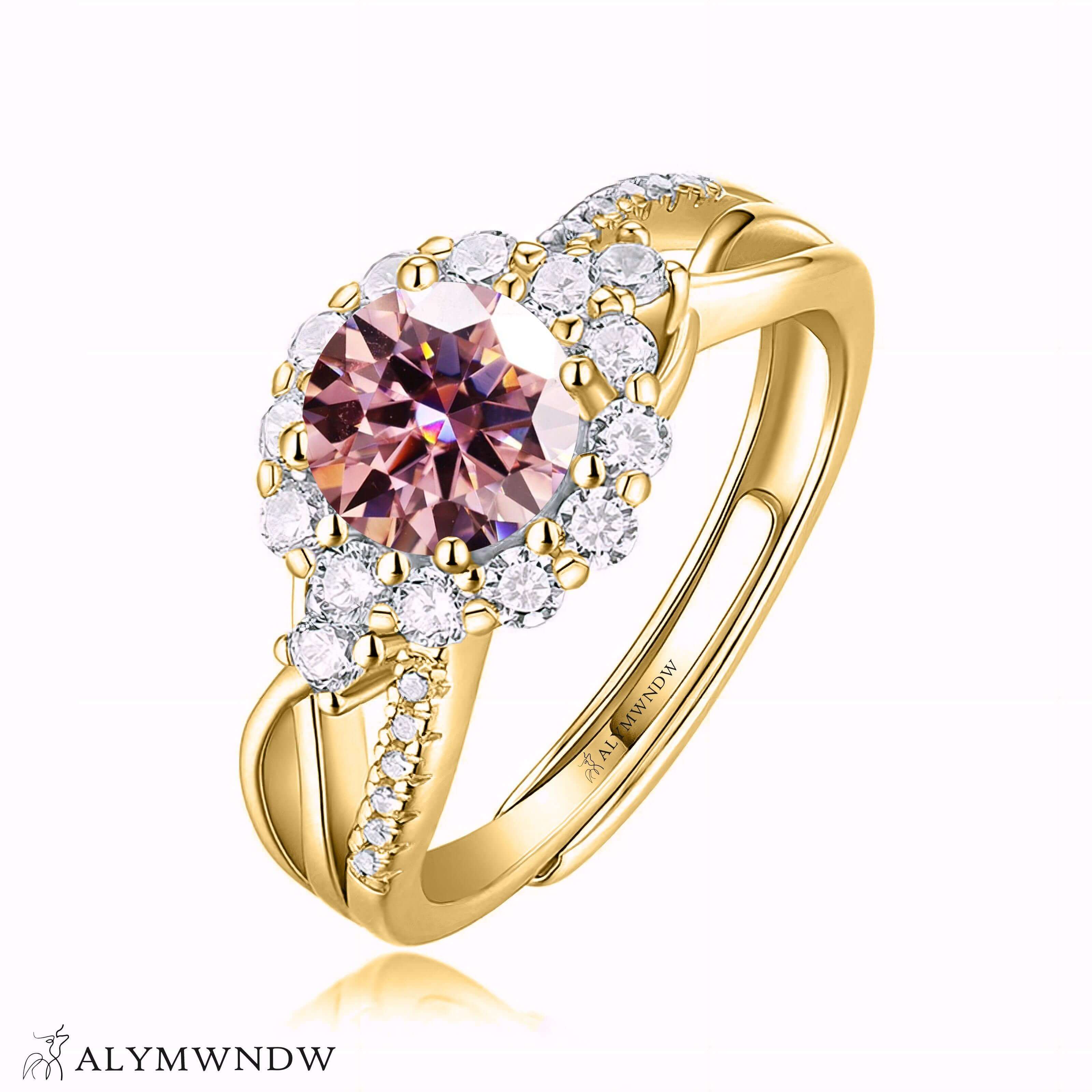 Alymwndw Jewellery Certified Lab Moissanite Ring – Refined Timeless Collection - Alymwndw