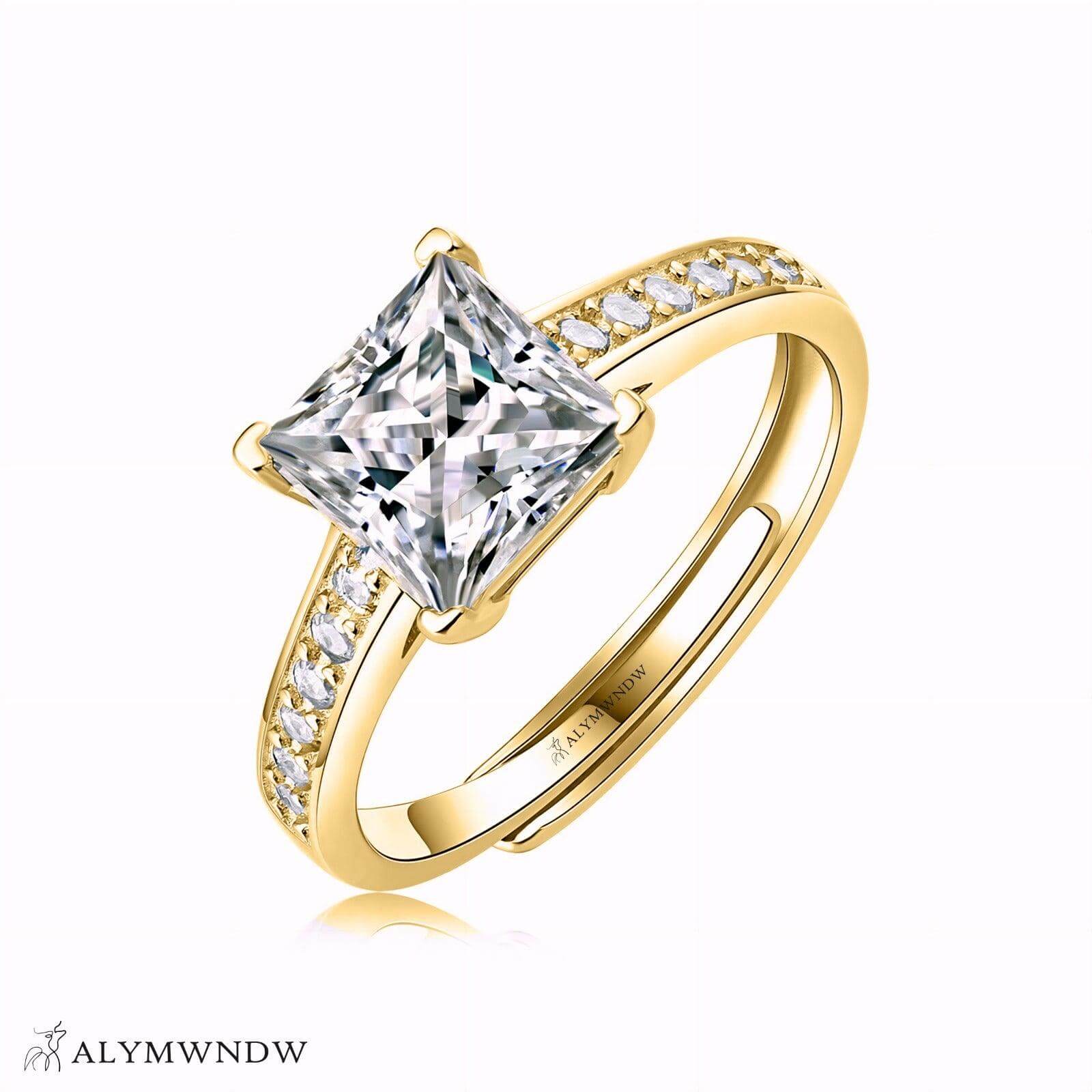 Alymwndw Jewellery Certified Lab Moissanite Ring – Timeless Elegance Collection - Alymwndw