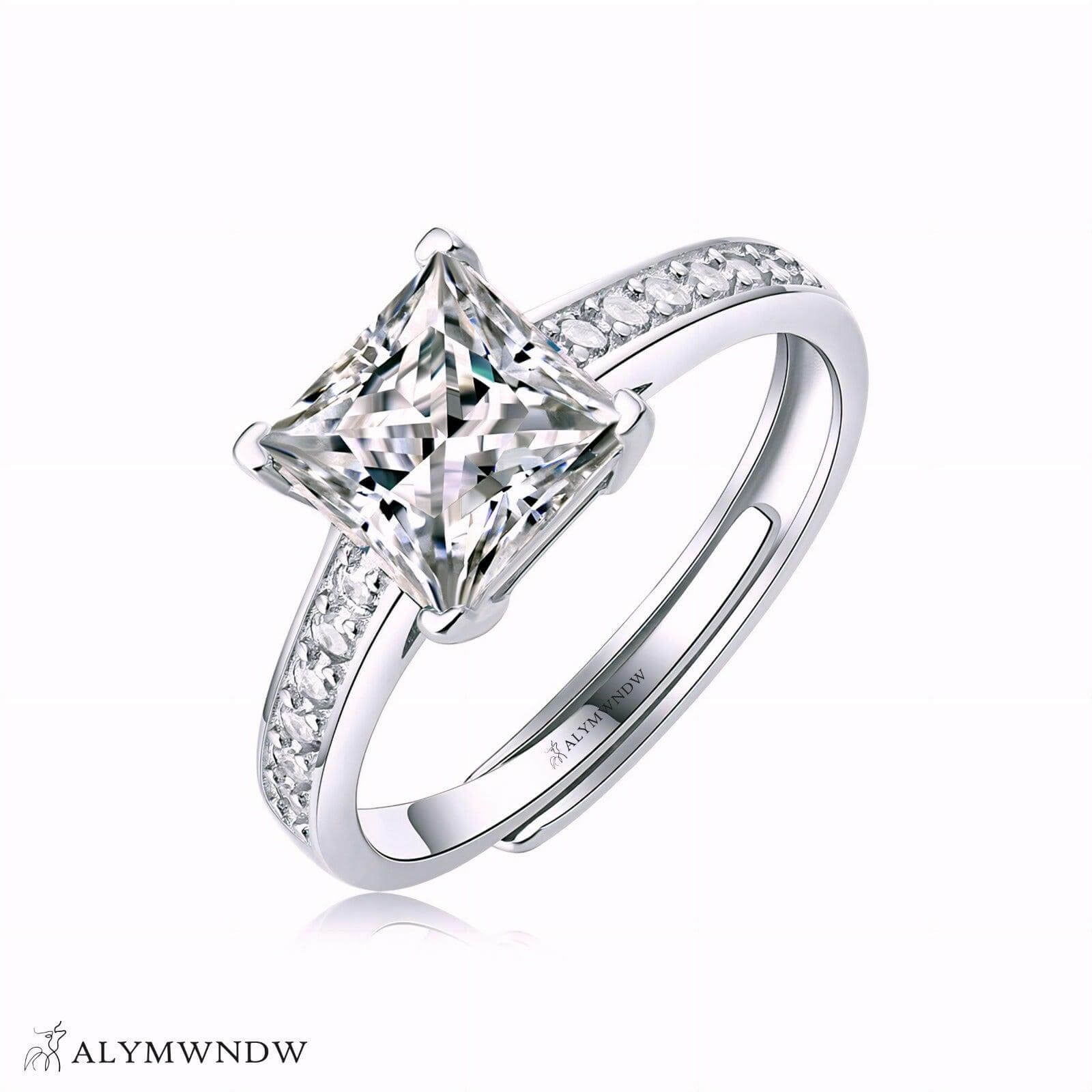 Alymwndw Jewellery Certified Lab Moissanite Ring – Timeless Elegance Collection - Alymwndw