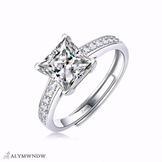 Alymwndw Jewellery Certified Lab Moissanite Ring – Timeless Elegance Collection - Alymwndw