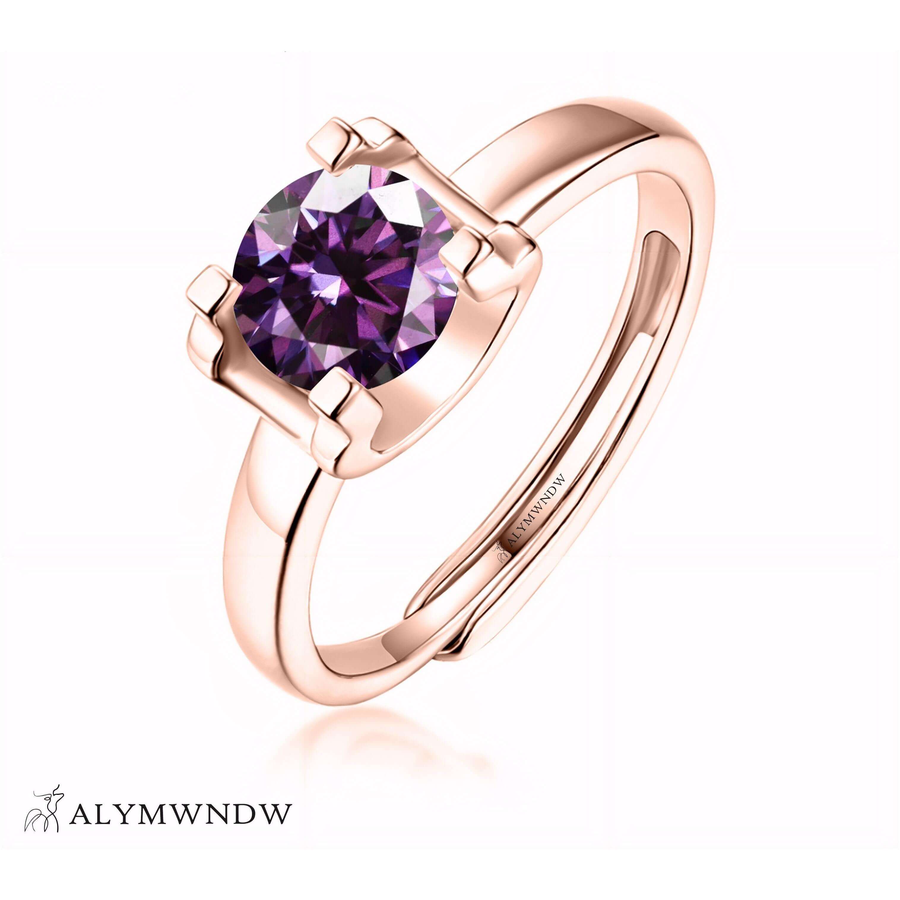 Alymwndw Jewellery Certified Lab Moissanite Ring – Timeless Elegance Design - Alymwndw