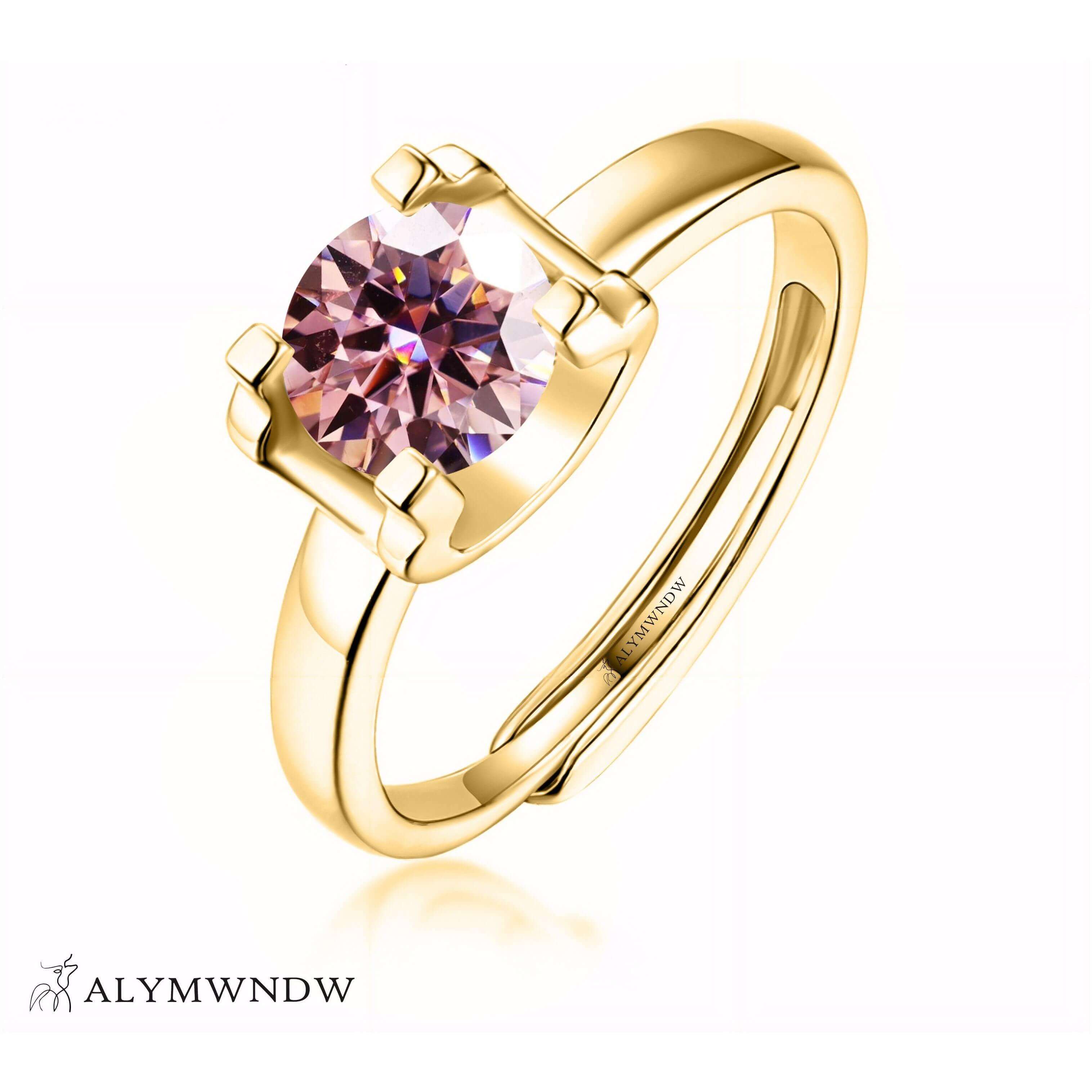 Alymwndw Jewellery Certified Lab Moissanite Ring – Timeless Elegance Design - Alymwndw