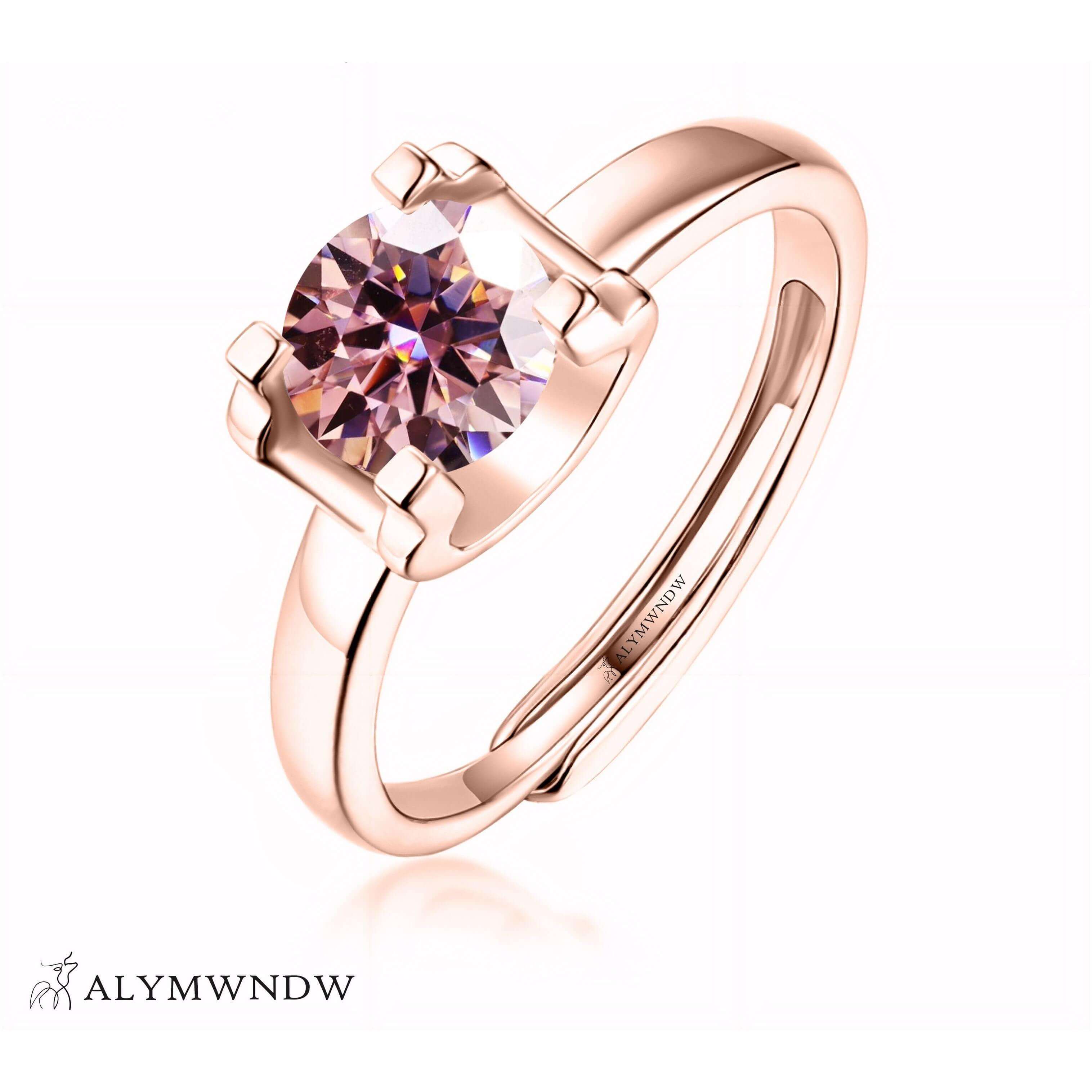 Alymwndw Jewellery Certified Lab Moissanite Ring – Timeless Elegance Design - Alymwndw