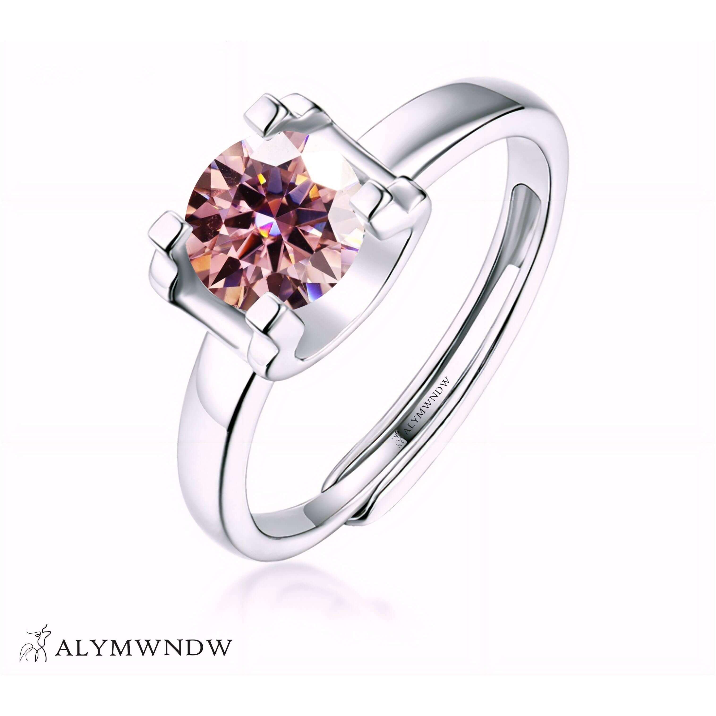 Alymwndw Jewellery Certified Lab Moissanite Ring – Timeless Elegance Design - Alymwndw