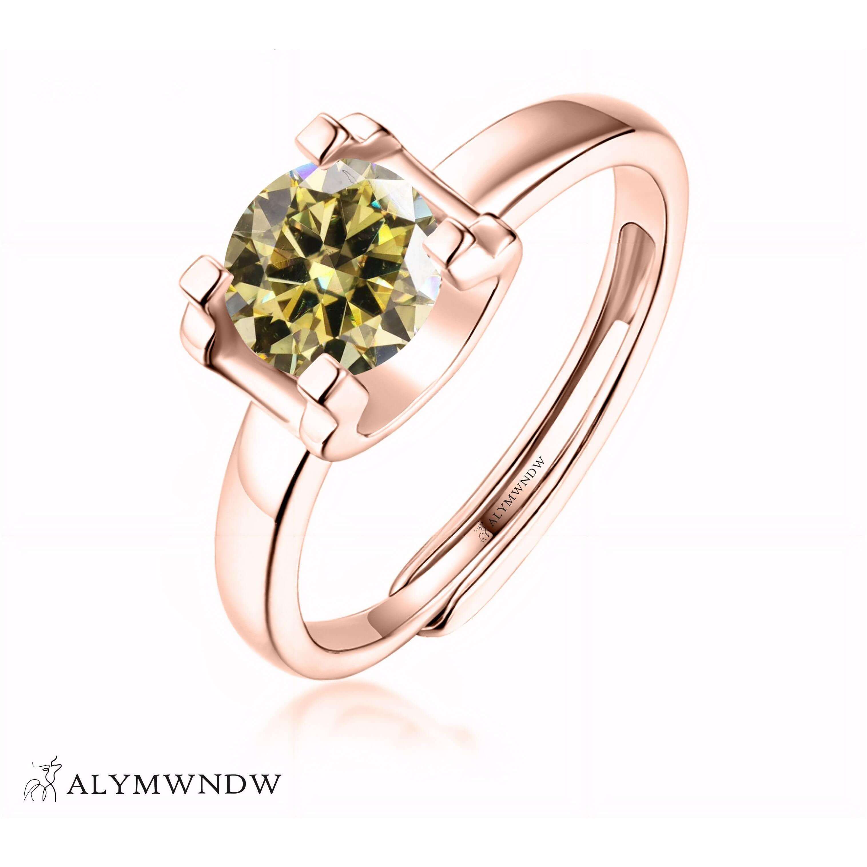 Alymwndw Jewellery Certified Lab Moissanite Ring – Timeless Elegance Design - Alymwndw