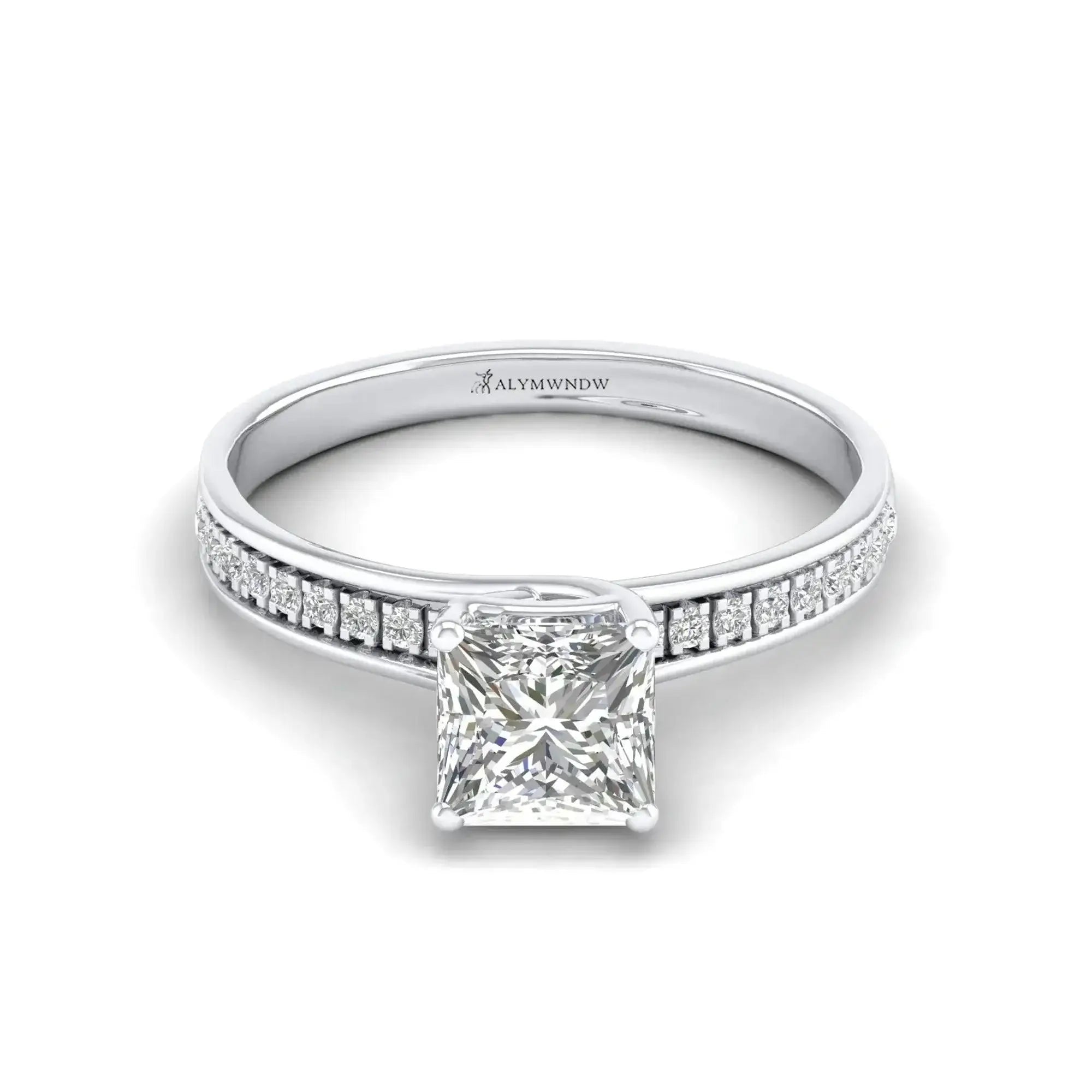 Alymwndw Jewellery Certified Lab Moissanite Ring – Timeless Elegance Design - Alymwndw