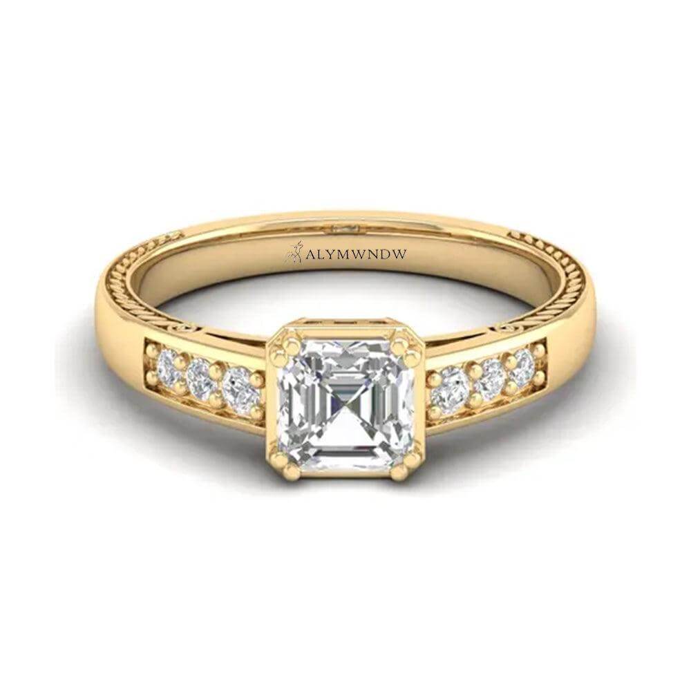 Alymwndw Jewellery Certified Lab Moissanite Ring – Timeless Elegant Craft - Alymwndw