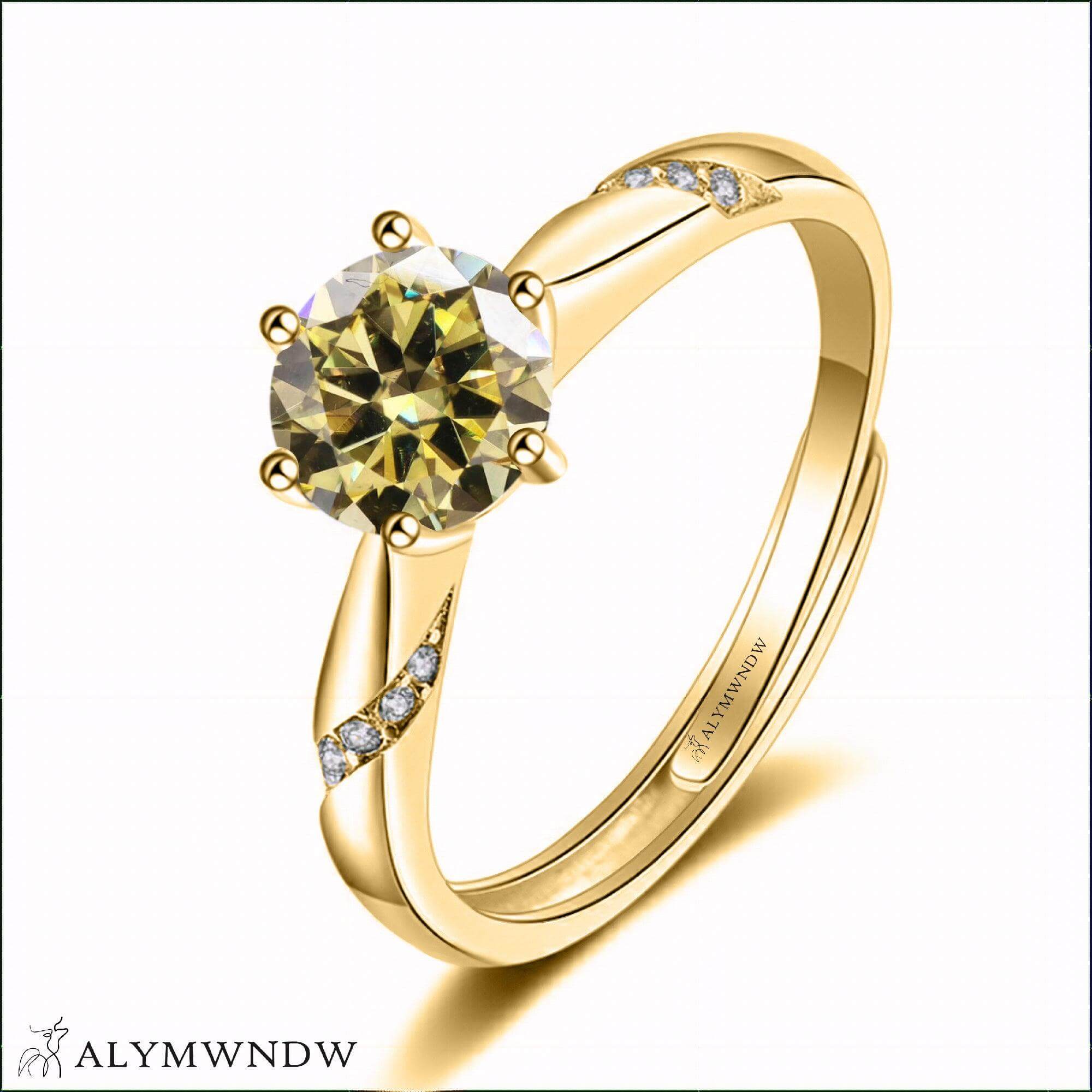 Alymwndw Jewellery Certified Lab Moissanite Ring – Timeless Luxury Elegance Item Description: - Alymwndw
