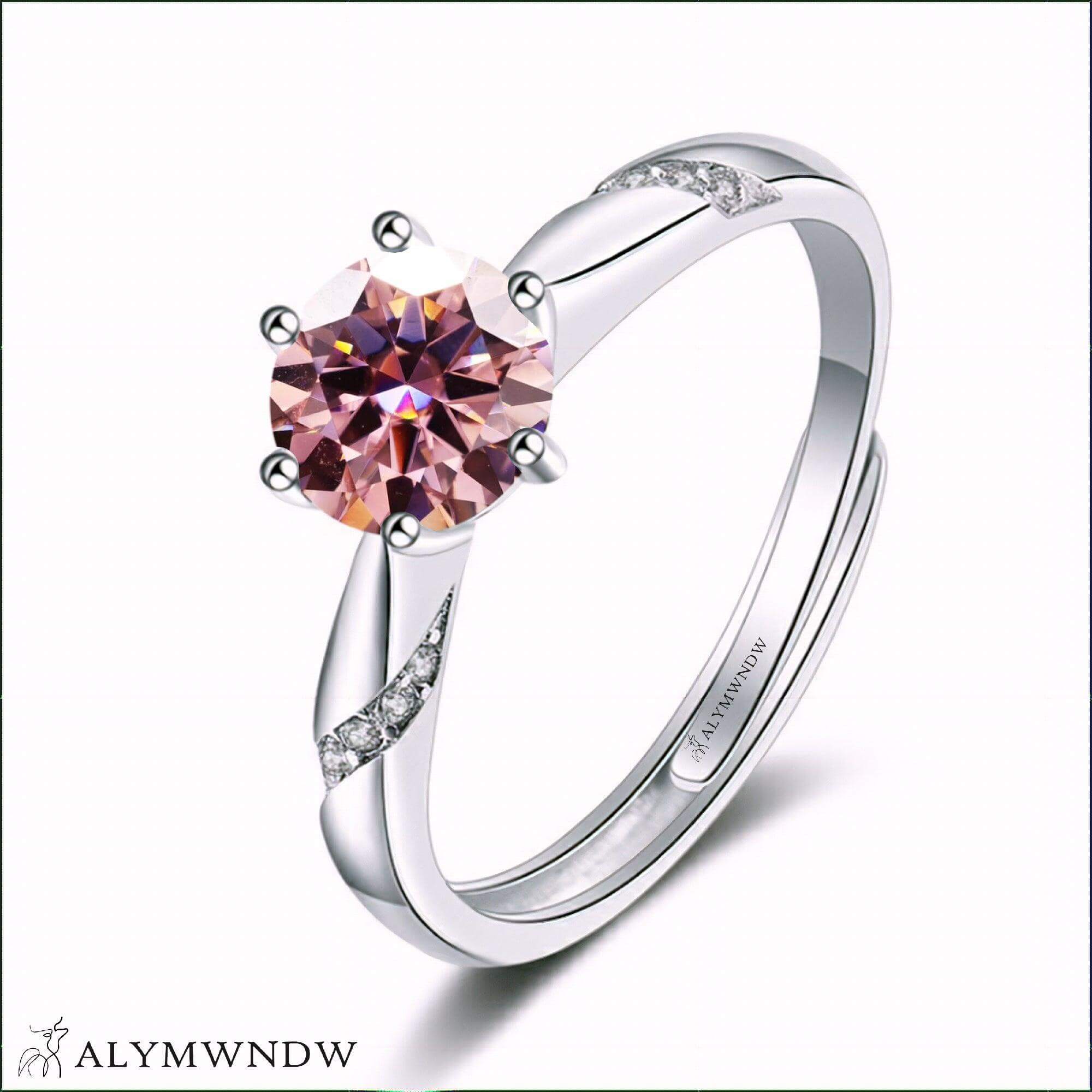 Alymwndw Jewellery Certified Lab Moissanite Ring – Timeless Luxury Elegance Item Description: - Alymwndw