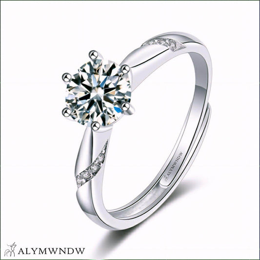 Alymwndw Jewellery Certified Lab Moissanite Ring – Timeless Luxury Elegance Item Description: - Alymwndw