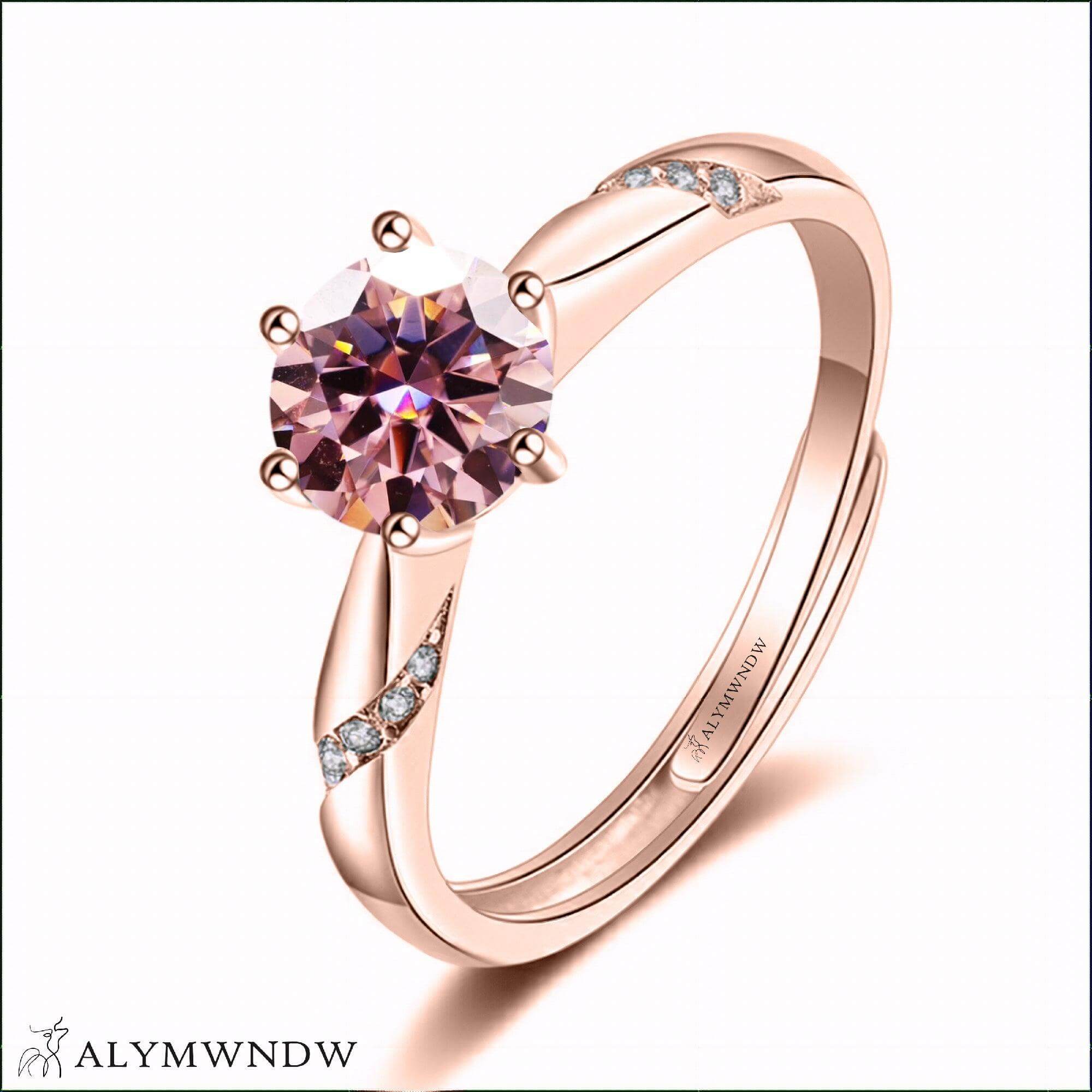 Alymwndw Jewellery Certified Lab Moissanite Ring – Timeless Luxury Elegance Item Description: - Alymwndw