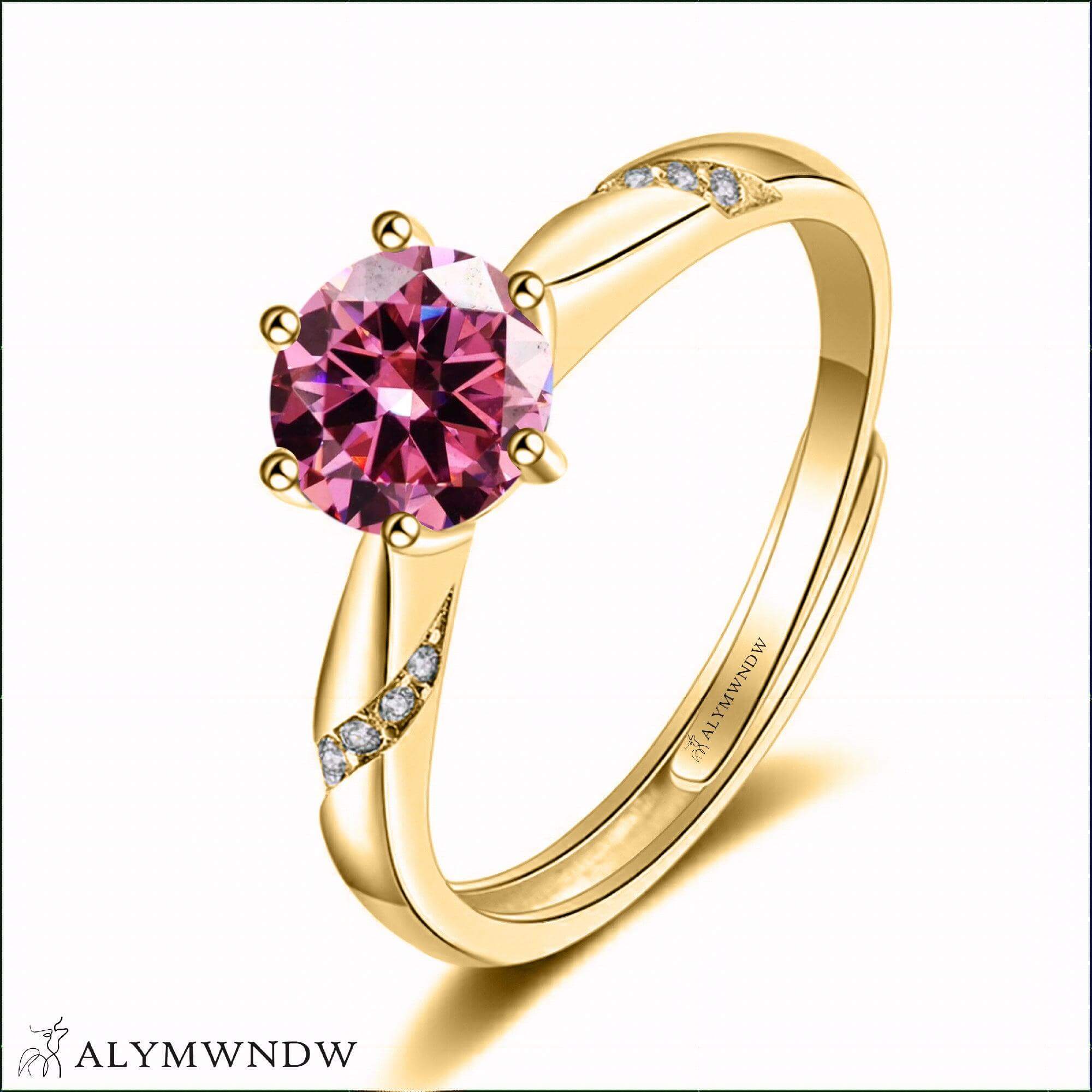 Alymwndw Jewellery Certified Lab Moissanite Ring – Timeless Luxury Elegance Item Description: - Alymwndw