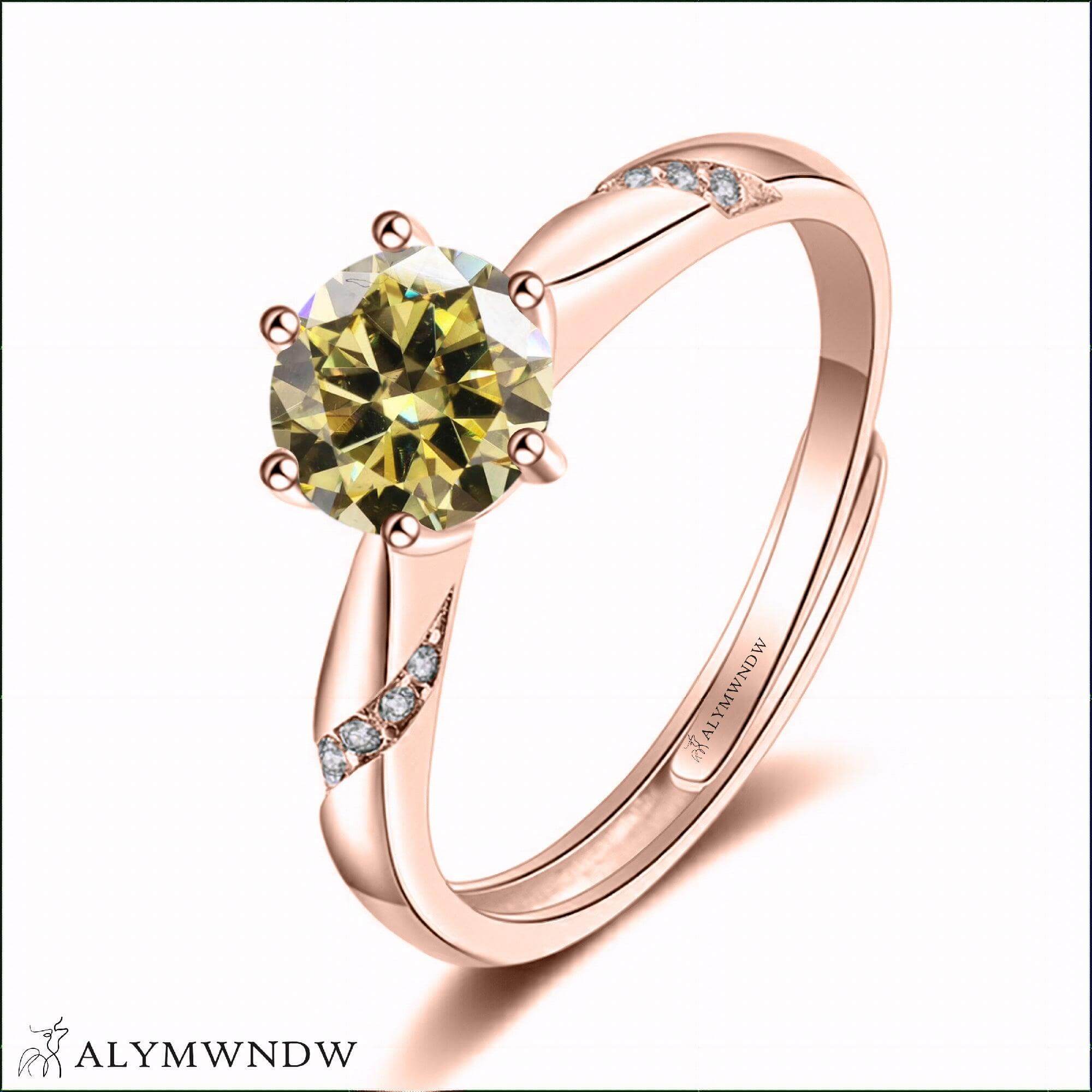 Alymwndw Jewellery Certified Lab Moissanite Ring – Timeless Luxury Elegance Item Description: - Alymwndw