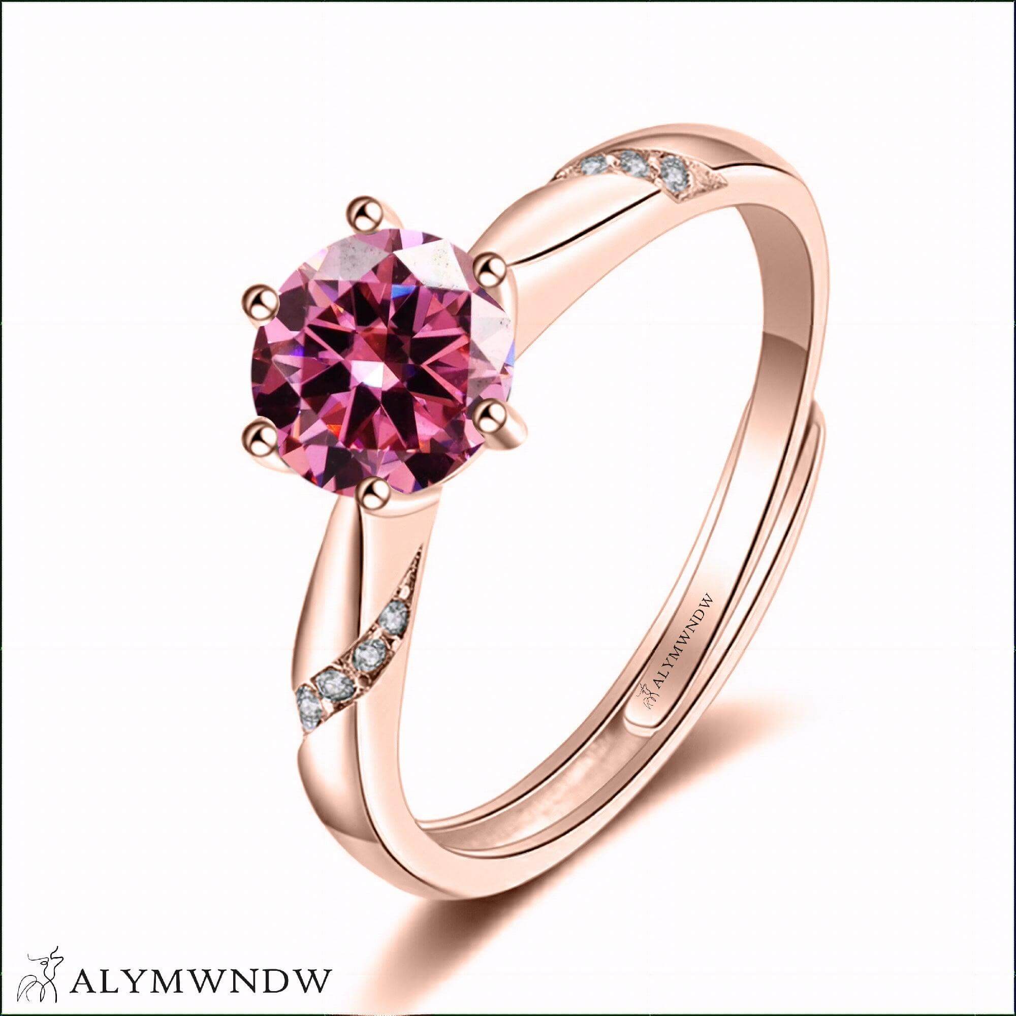 Alymwndw Jewellery Certified Lab Moissanite Ring – Timeless Luxury Elegance Item Description: - Alymwndw