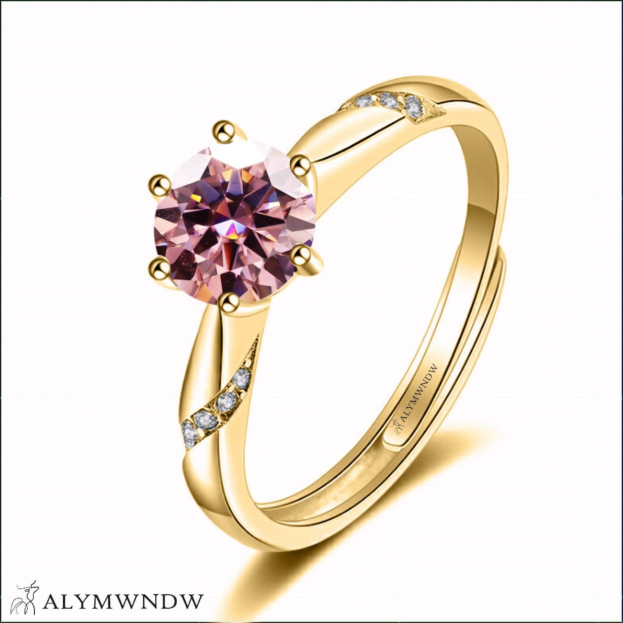 Alymwndw Jewellery Certified Lab Moissanite Ring – Timeless Luxury Elegance Item Description: - Alymwndw