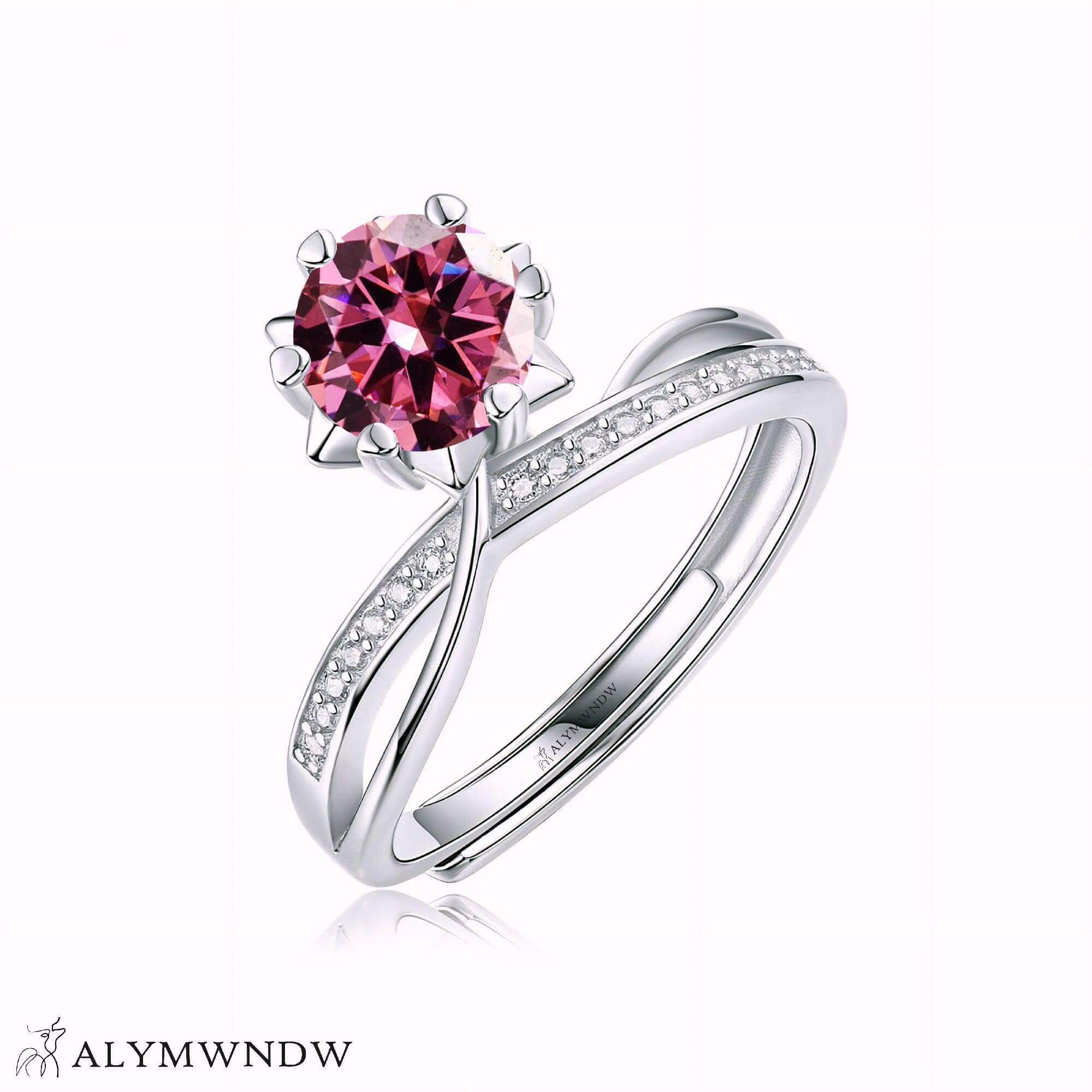 Alymwndw Jewellery Certified Lab Moissanite Ring – Timeless Signature Elegance - Alymwndw