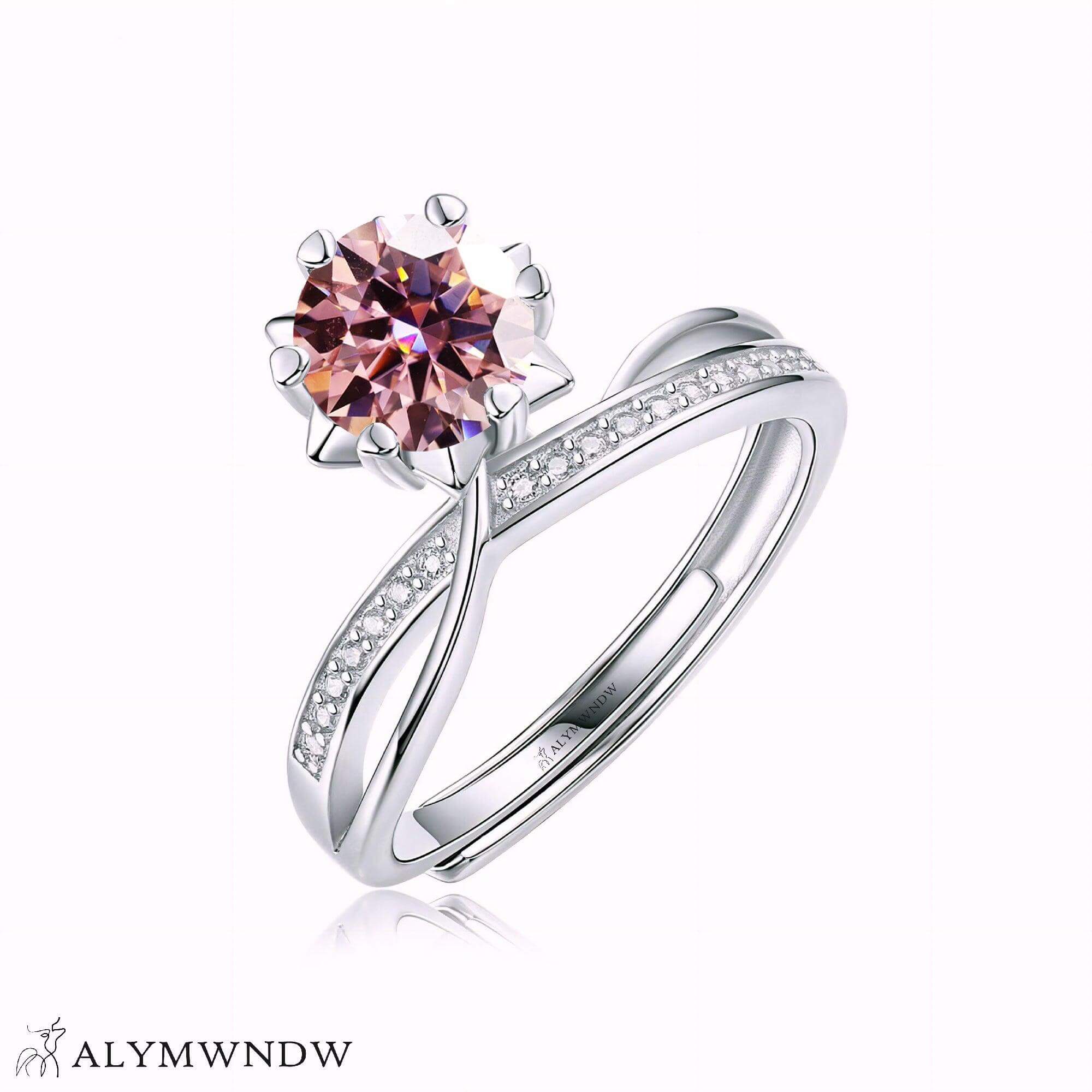 Alymwndw Jewellery Certified Lab Moissanite Ring – Timeless Signature Elegance - Alymwndw