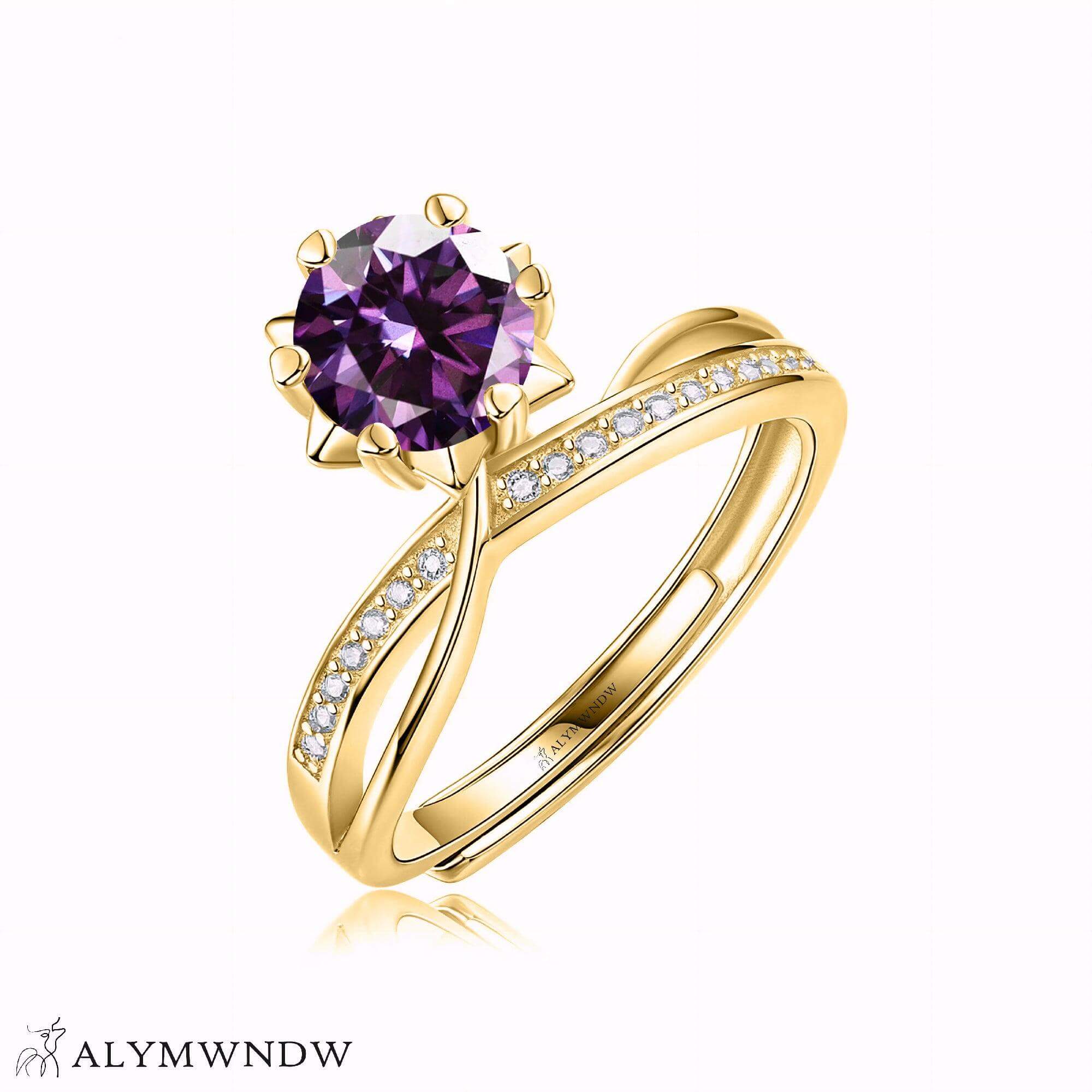 Alymwndw Jewellery Certified Lab Moissanite Ring – Timeless Signature Elegance - Alymwndw