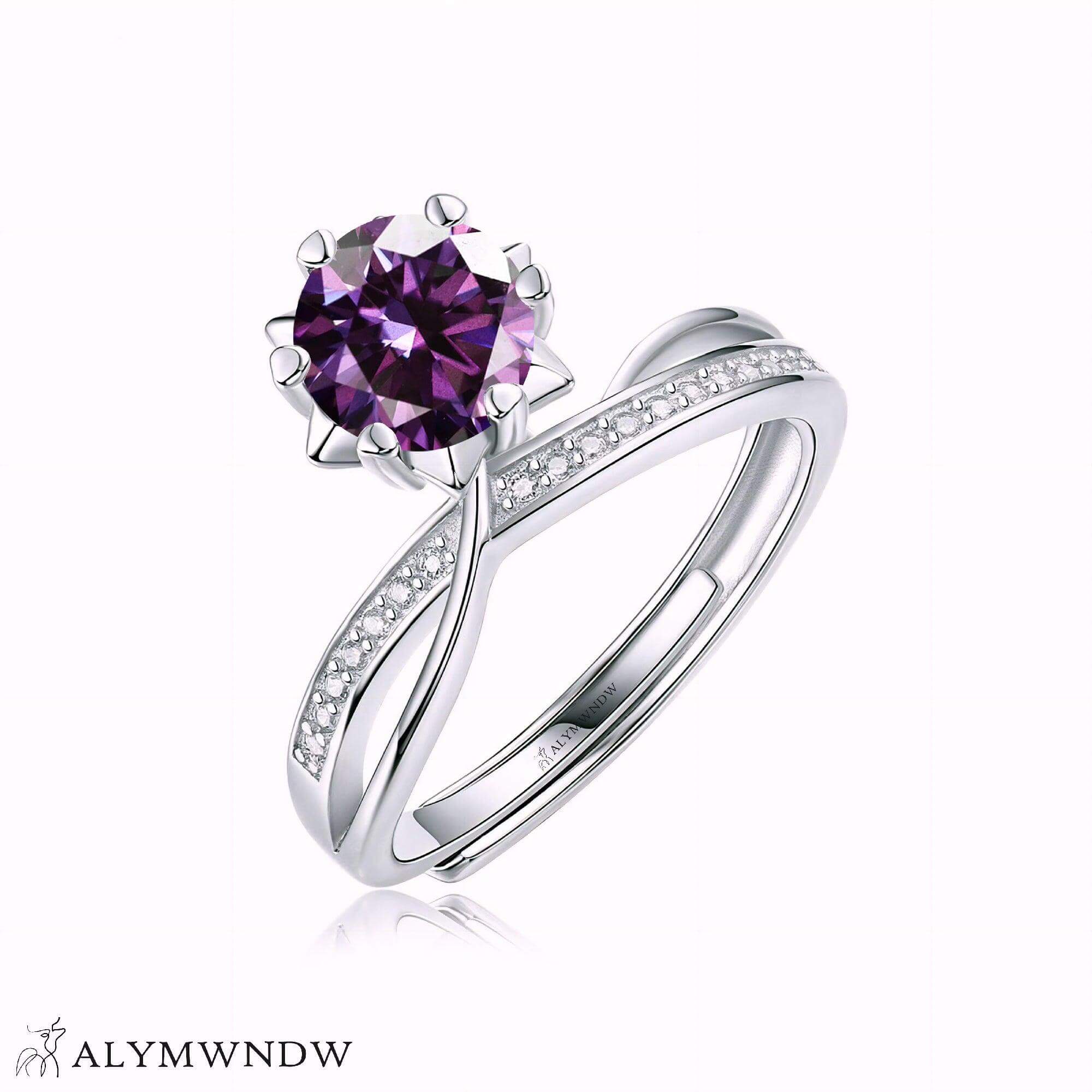Alymwndw Jewellery Certified Lab Moissanite Ring – Timeless Signature Elegance - Alymwndw