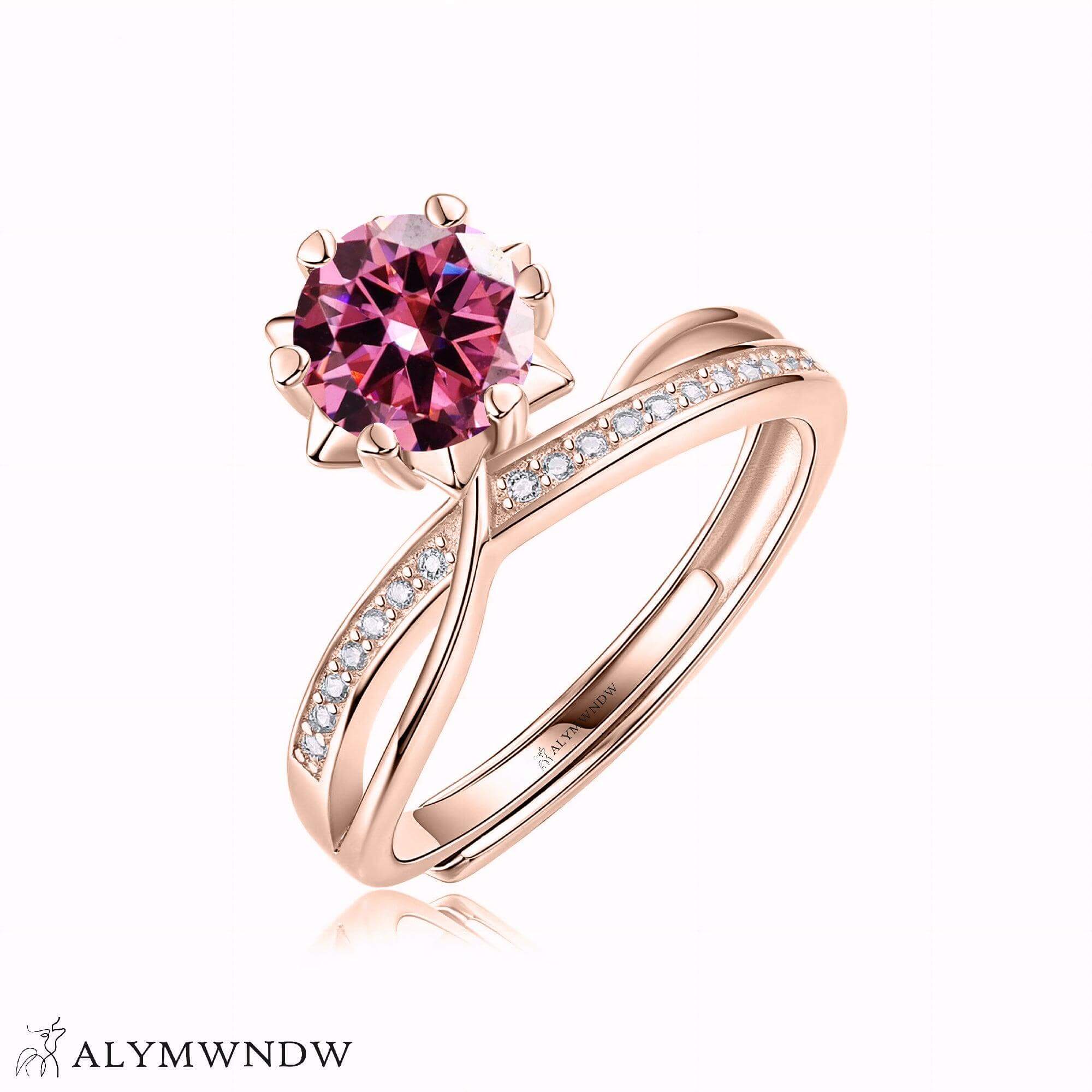 Alymwndw Jewellery Certified Lab Moissanite Ring – Timeless Signature Elegance - Alymwndw