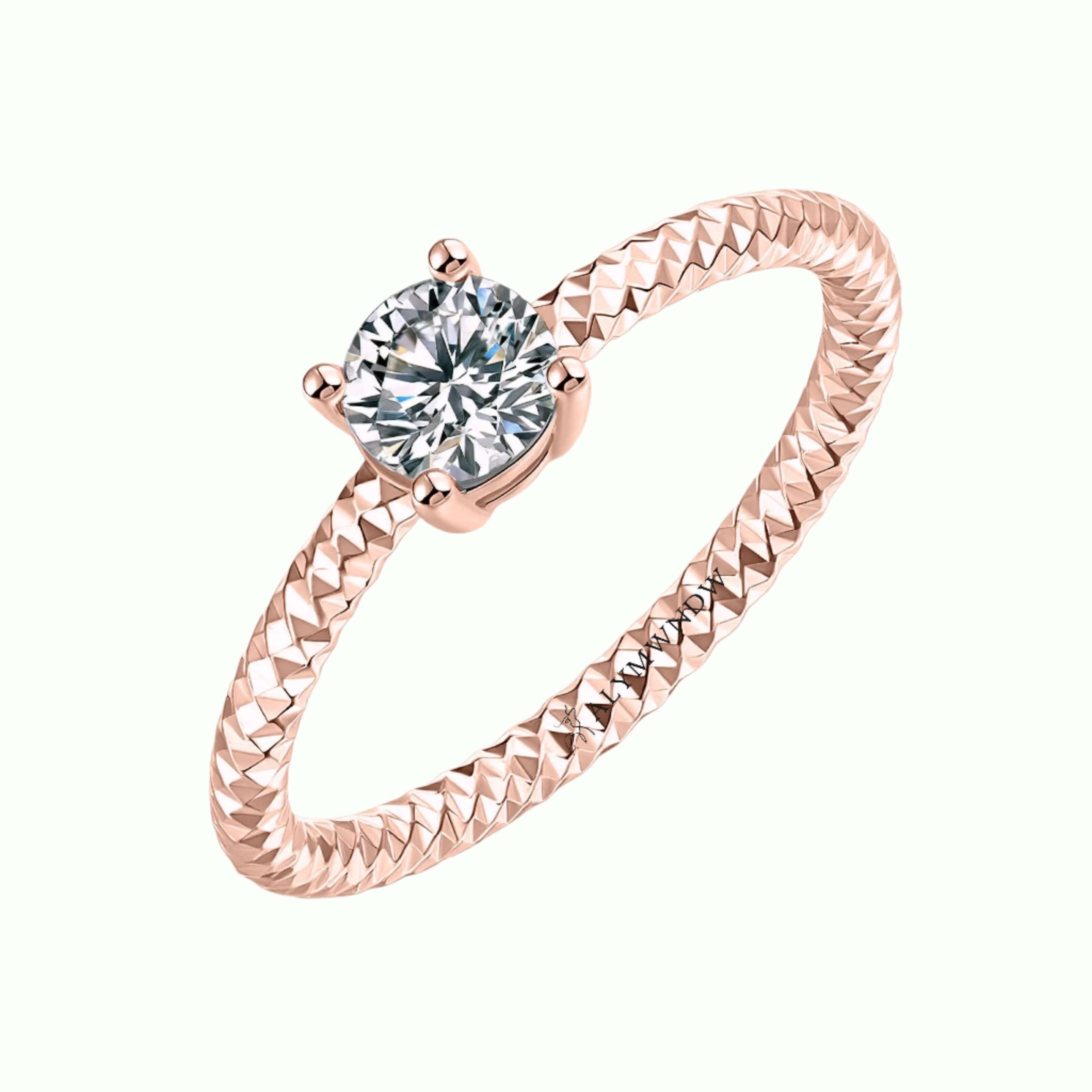 Alymwndw Jewellery Certified Lab Moissanite Ring – Timeless Signature Elegance - Alymwndw