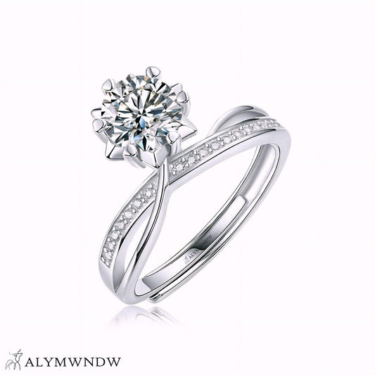 Alymwndw Jewellery Certified Lab Moissanite Ring – Timeless Signature Elegance - Alymwndw