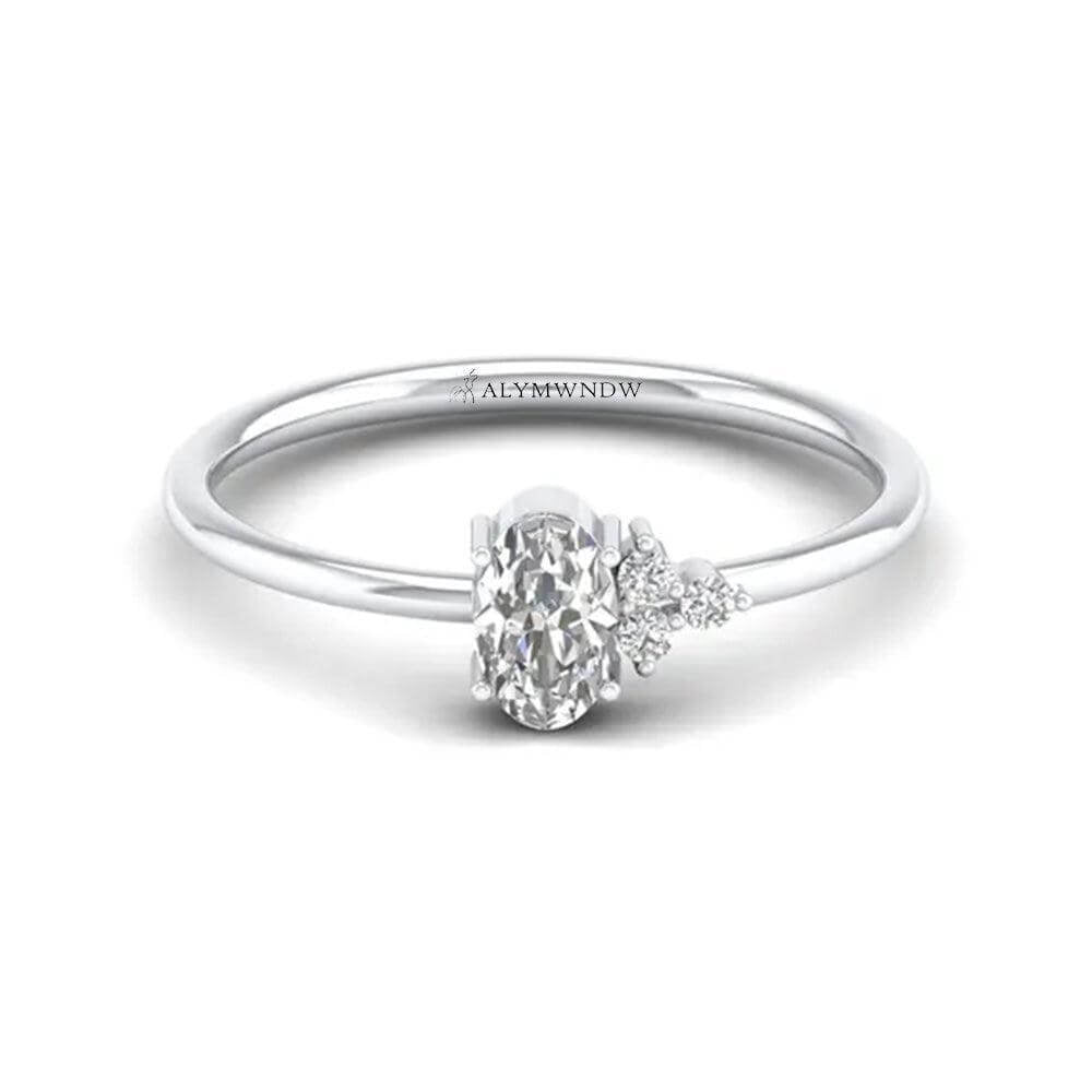 Alymwndw Jewellery Classic Solitaire Moissanite Ring – Timeless Elegance - Alymwndw