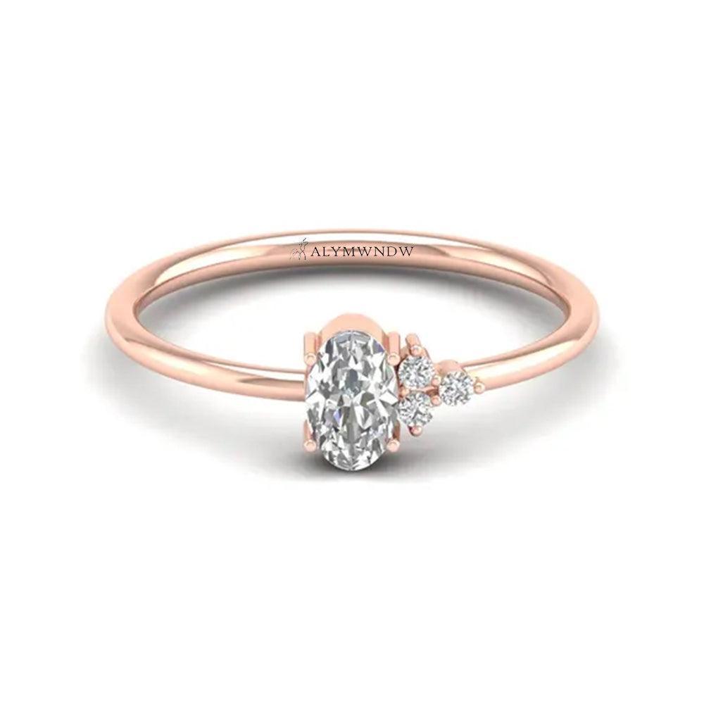 Alymwndw Jewellery Classic Solitaire Moissanite Ring – Timeless Elegance - Alymwndw