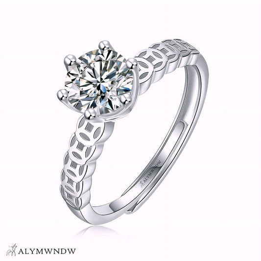 Alymwndw Jewellery Women’s Lab Grown Diamond Ring – Elegant Craft Design - Alymwndw