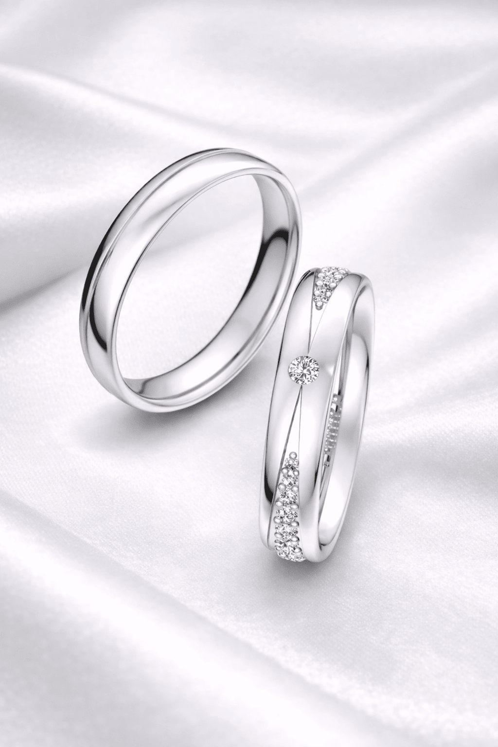 Alymwndw Signature Couple Rings – Elegant Matching Set - Alymwndw