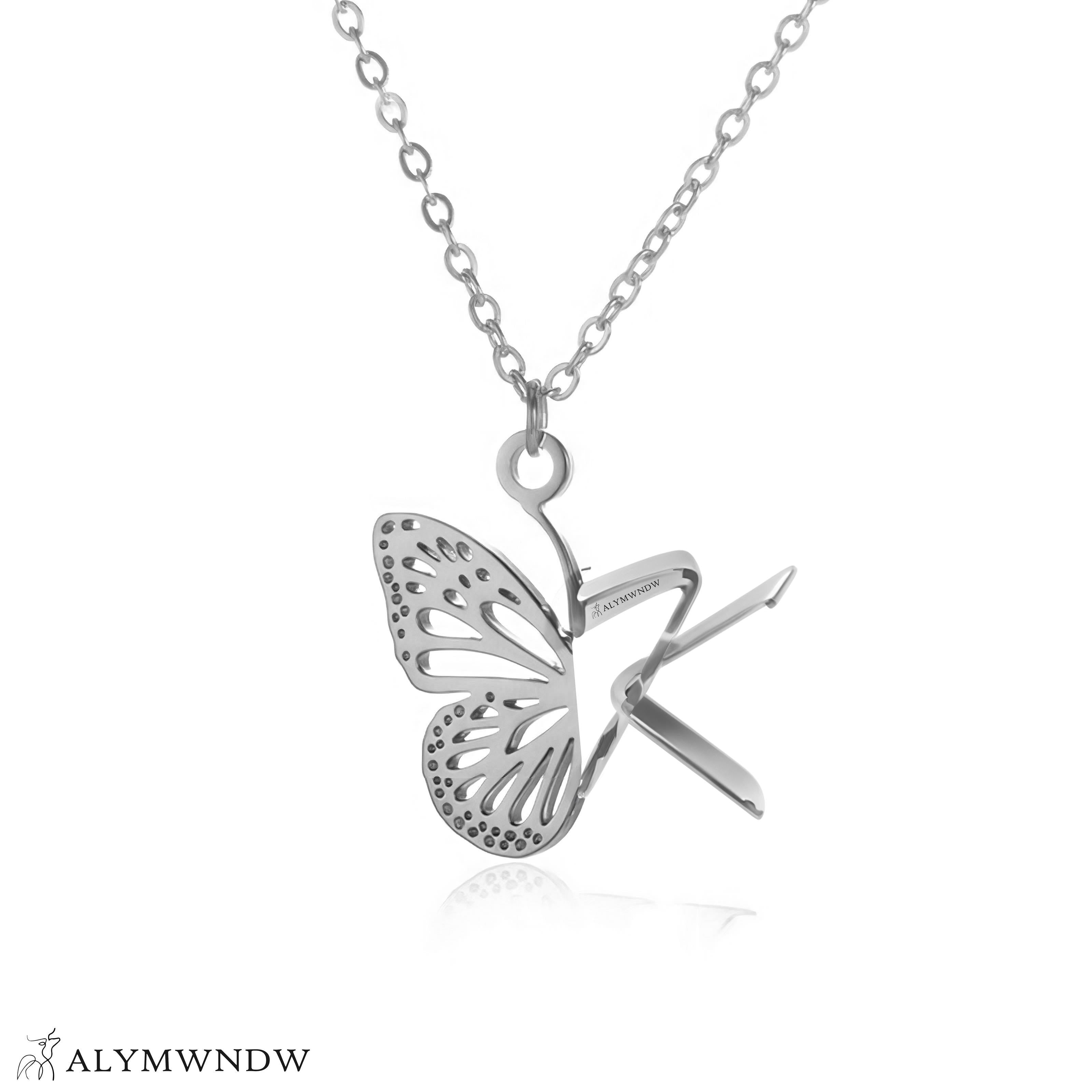 Butterfly Necklace in Gold – Elegant Minimalist Pendant for Women - Alymwndw