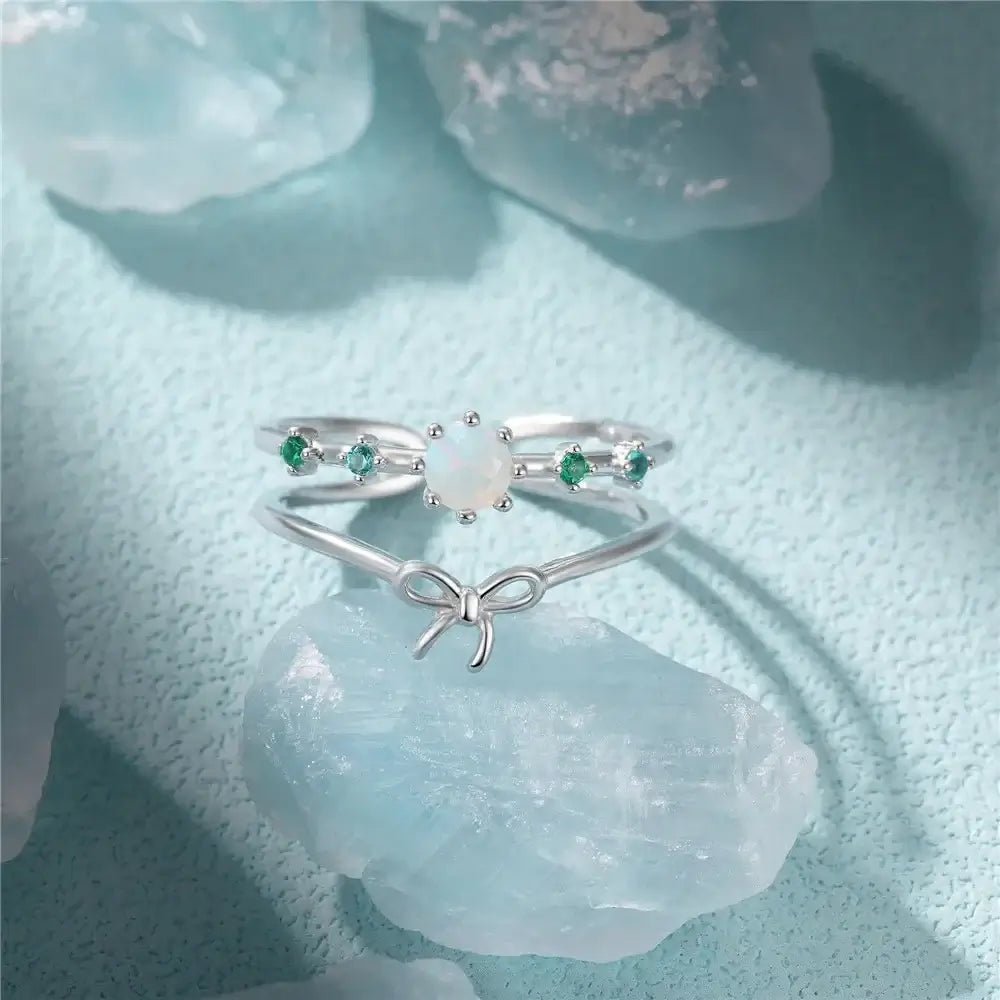 Butterfly Opal Ring – 925 Silver - Alymwndw