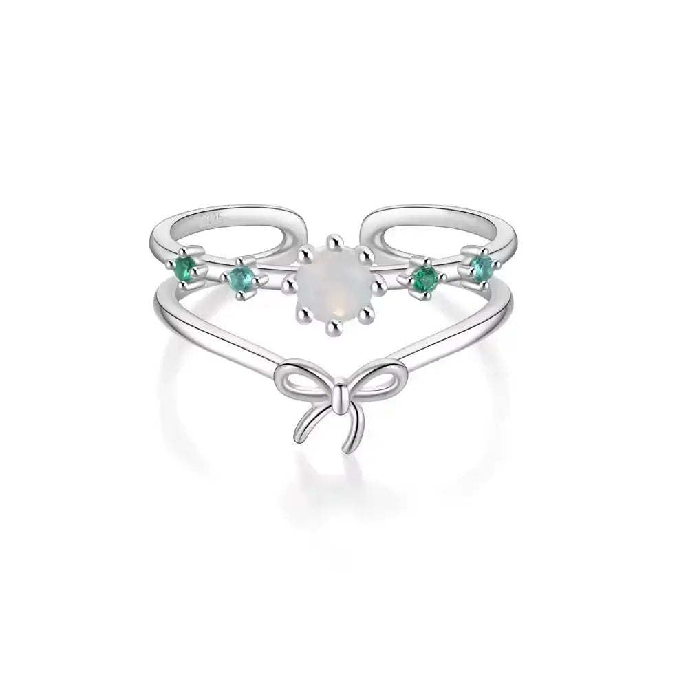 Butterfly Opal Ring – 925 Silver - Alymwndw