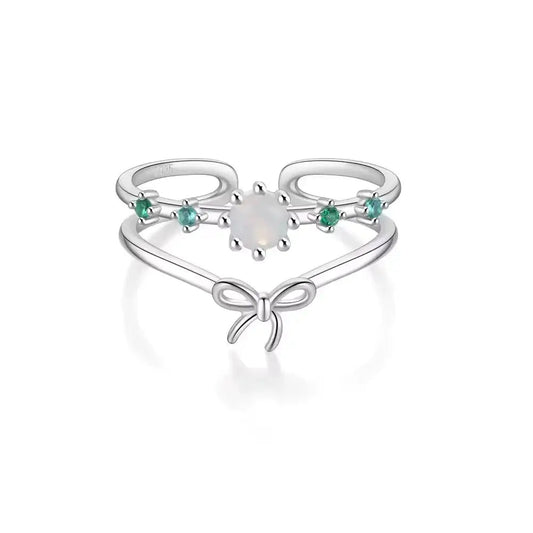 Butterfly Opal Ring – 925 Silver - Alymwndw
