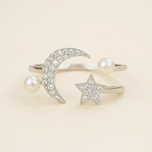 Celestial Dreams 925 Sterling Silver Ring - Alymwndw